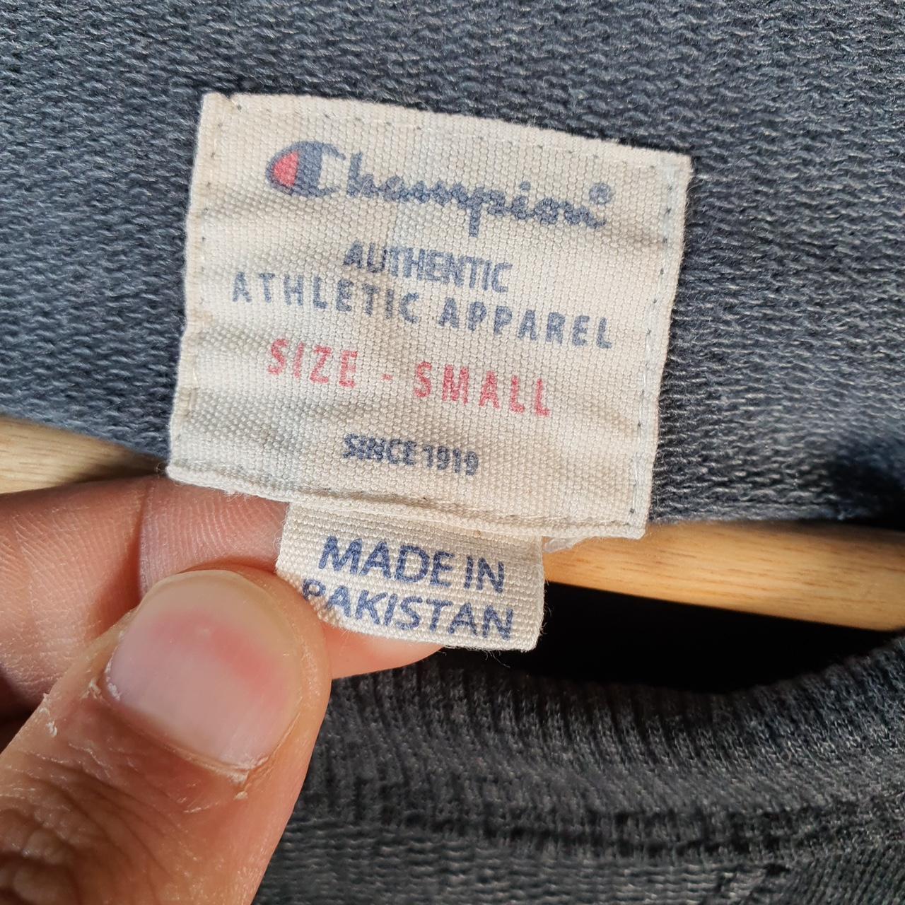 Vintage Champion Sweatshirt Men’s Small Grey USA Pullover Spellout Logo