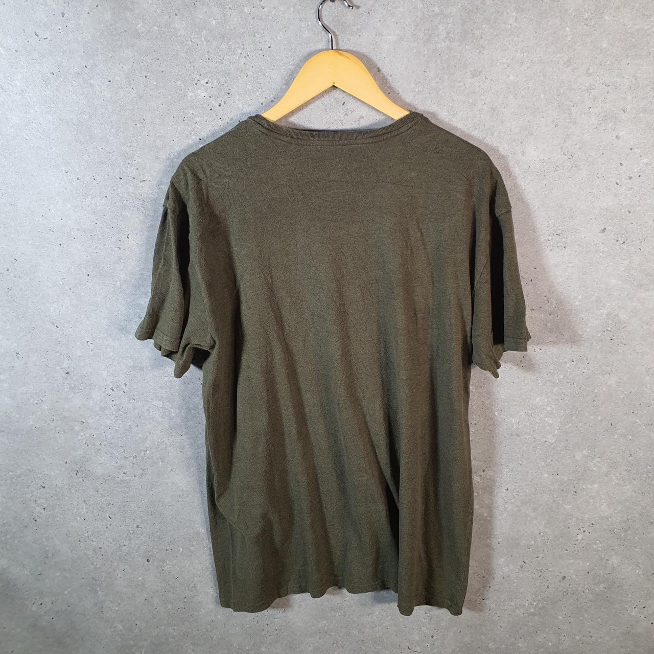 Vintage Ralph Lauren Polo T Shirt Men’s XL Khaki Green Embroidered Pony Classic Fit C9110