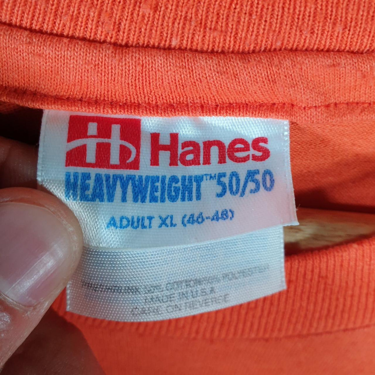 Vintage Hanes Home Depot 90s USA Single Stitch T Shirt Men’s XL Orange C8820