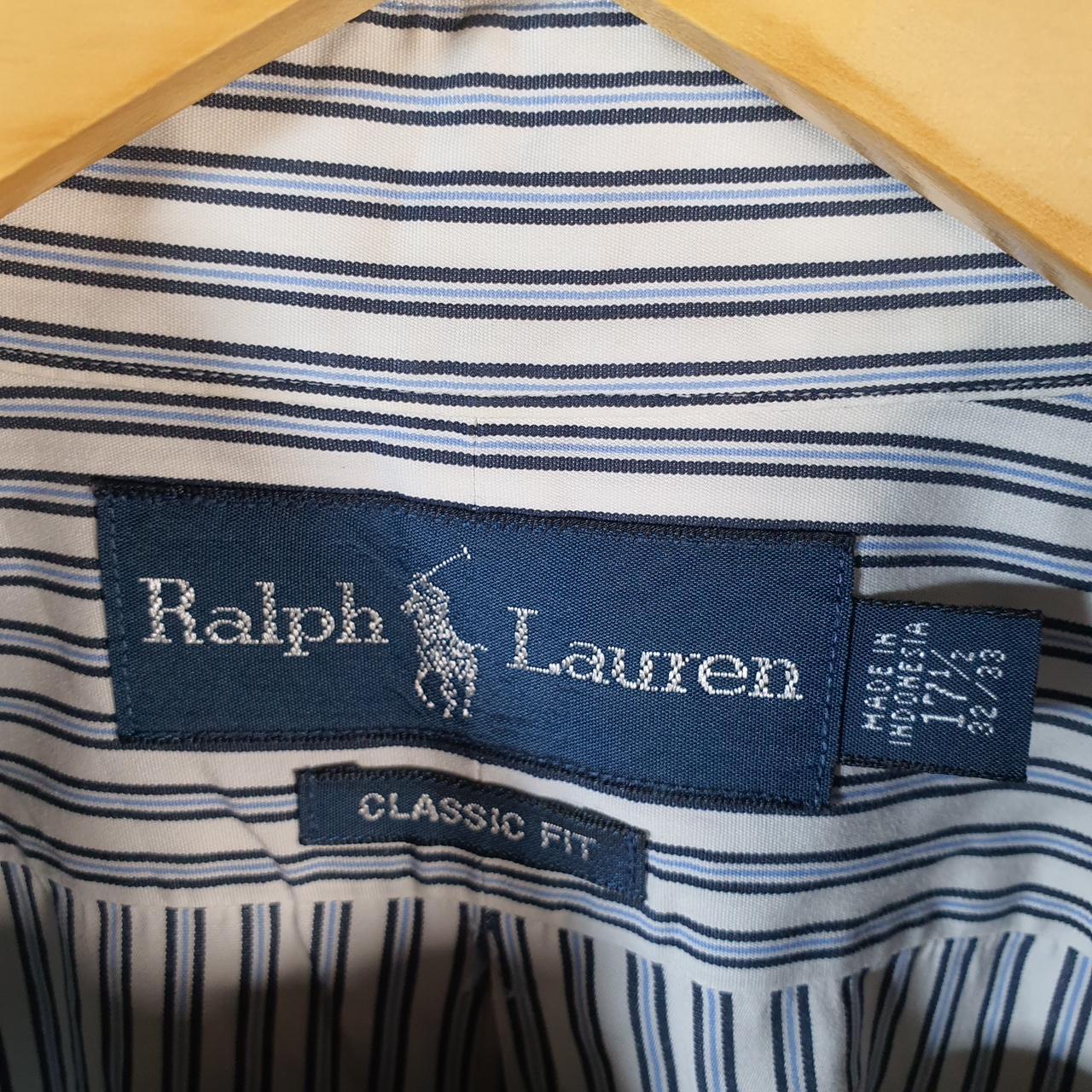 Vintage Ralph Lauren Button Down Shirt Men’s XL Striped Classic Fit Pony Cotton