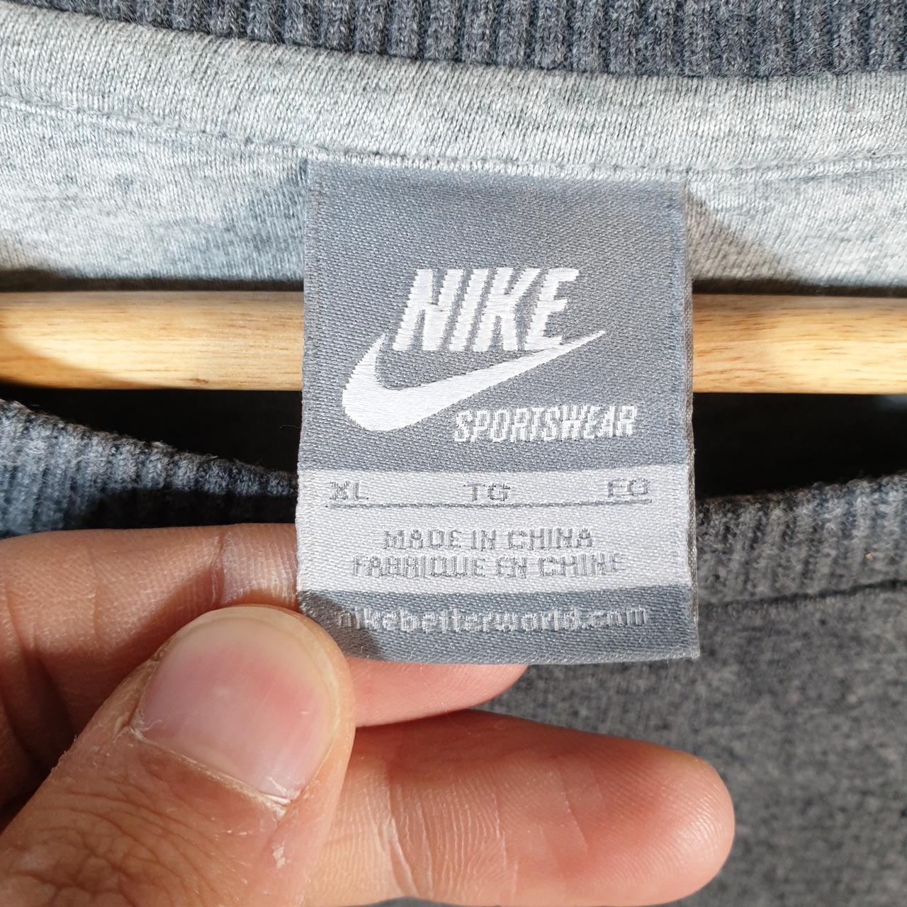 Vintage Nike 90s Club Embroidered Sweatshirt Men’s XL Grey Swoosh Y2K Pullover