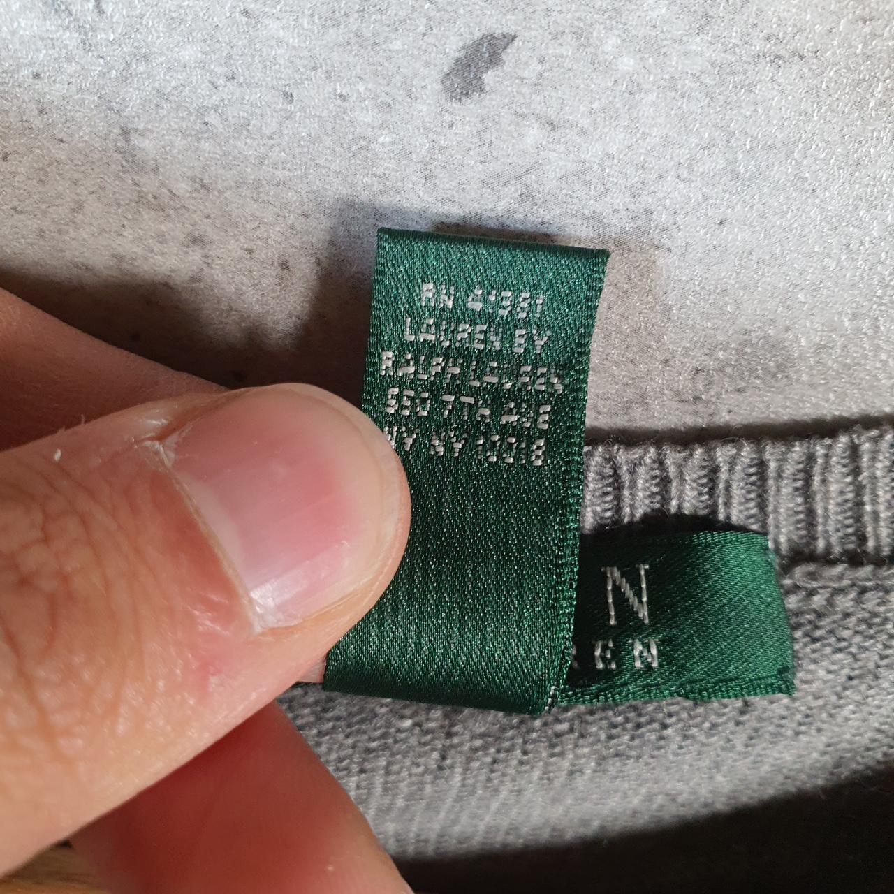 Vintage Ralph Lauren Polo Knit Sweater Womens Small Grey Cotton Pullover