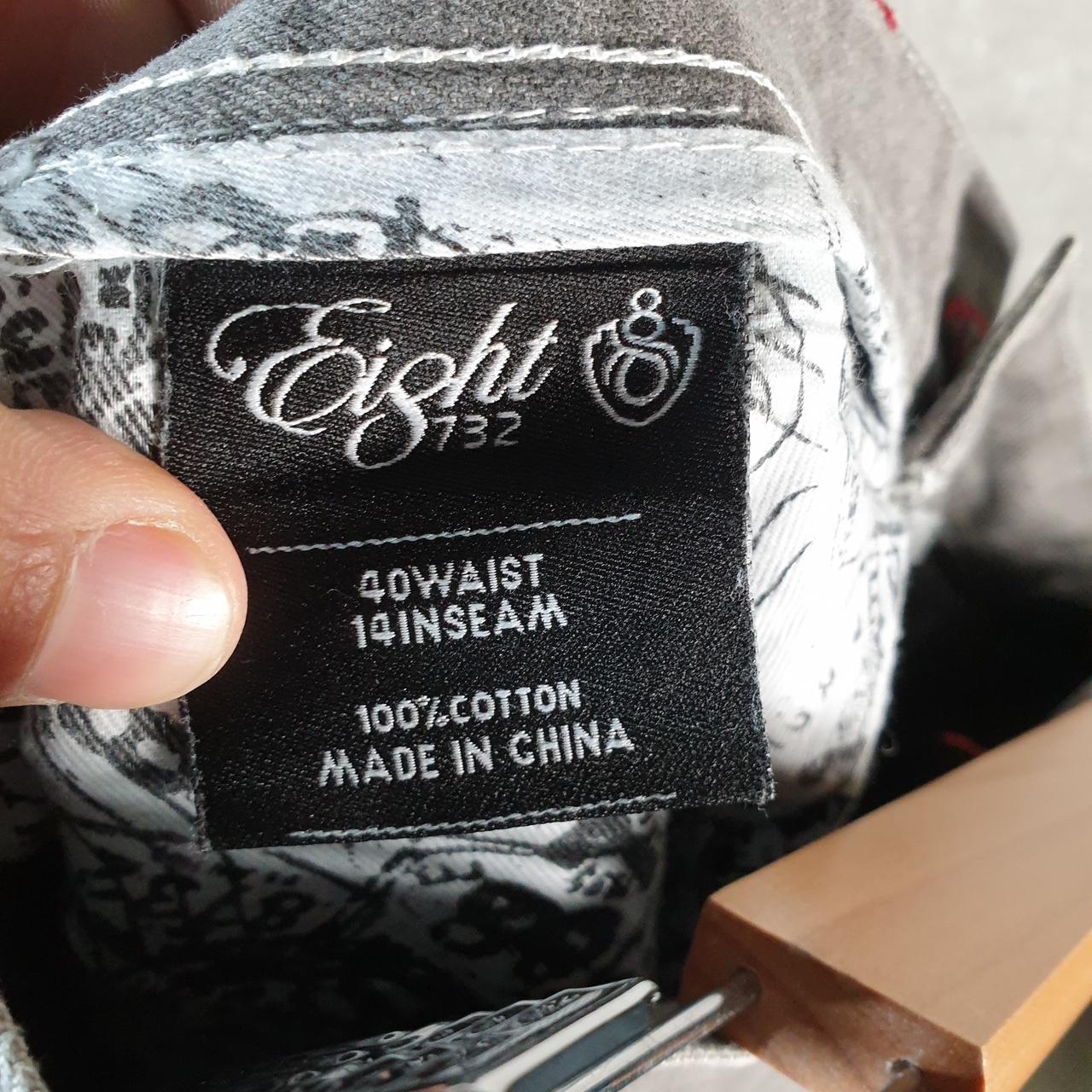 Vintage Eight 732 Baggy Y2K Hip Hop Jeans Shorts Jorts Mens W40 Grey Denim USA Big Fish Vintage