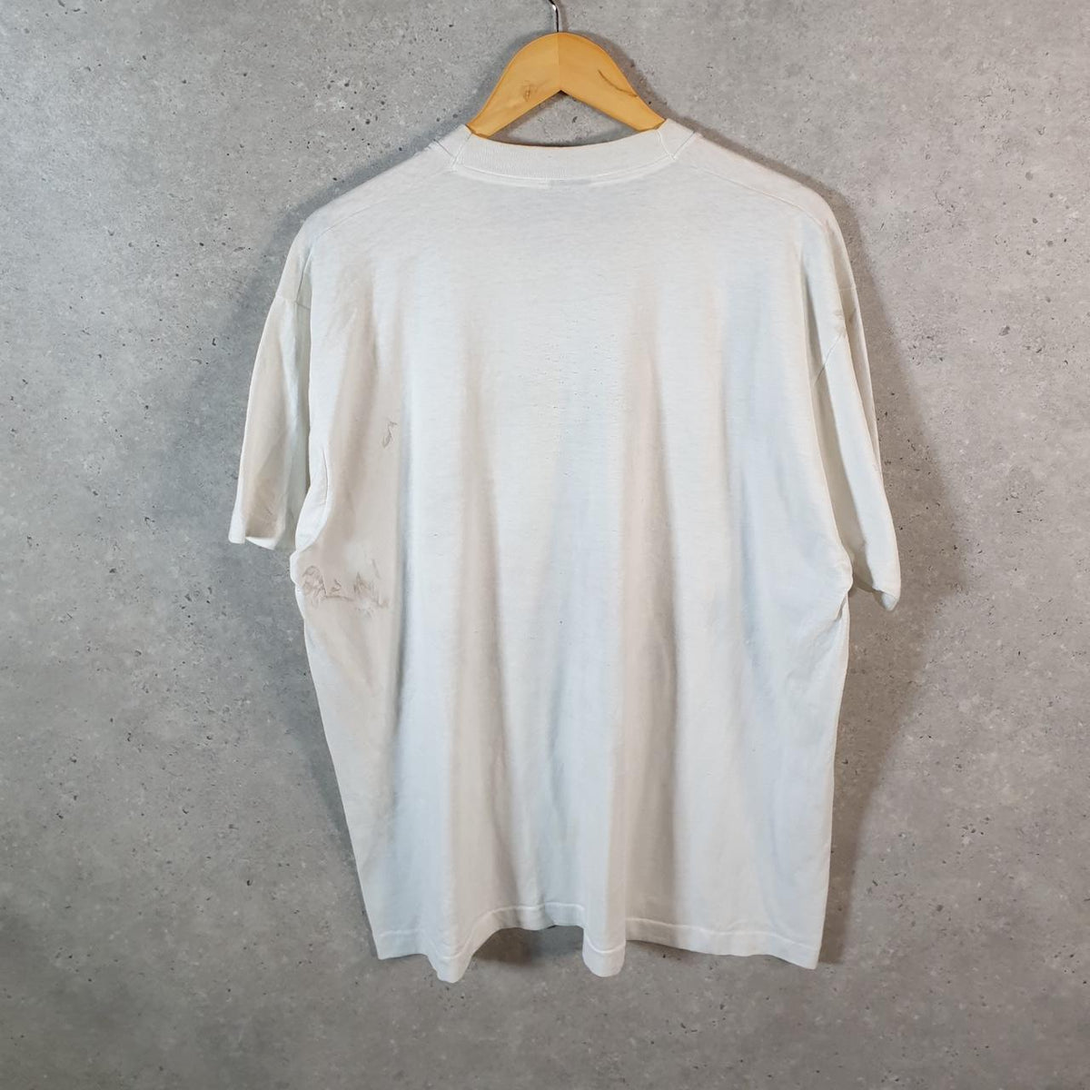 Vintage PotBellies In Style Maine USA Single Stitch T Shirt Men’s XL White C7911