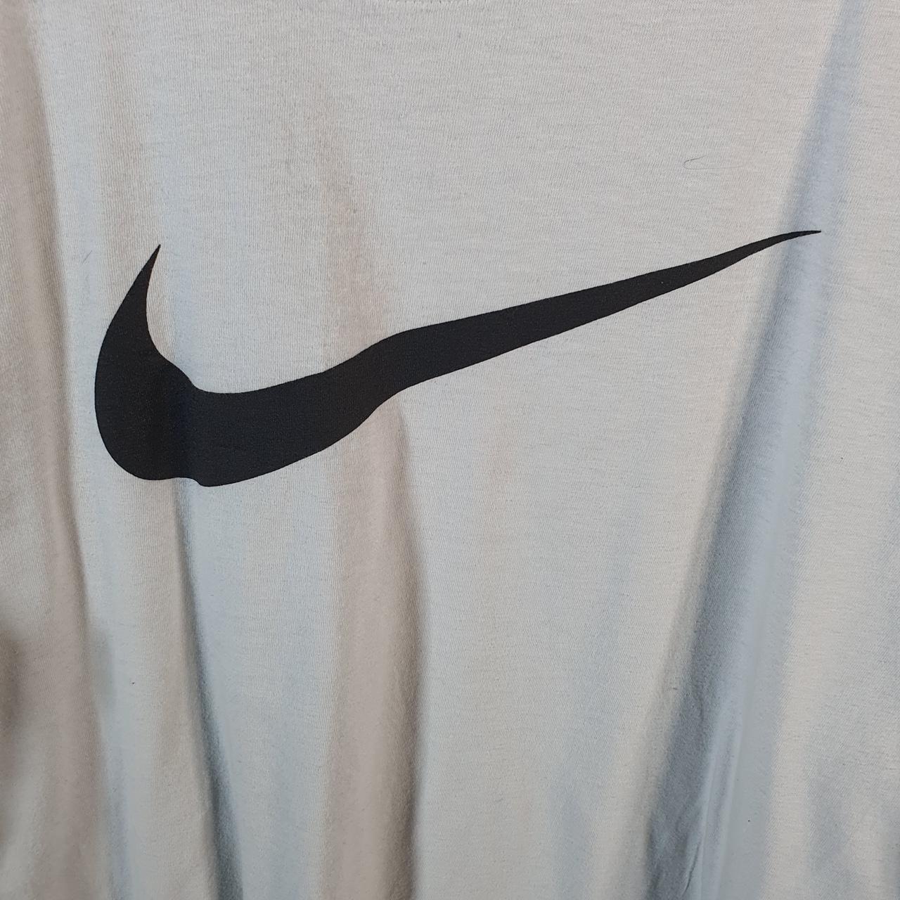 Vintage Nike Spellout T Shirt Men’s Large White Logo Swoosh Athletic