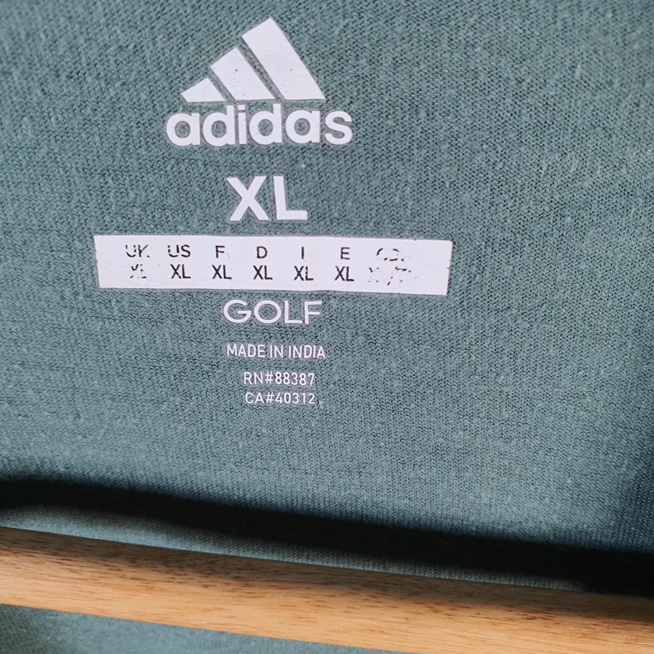 Vintage Adidas Golf T Shirt Men’s XL Blue Three Stripes Athletic Logo