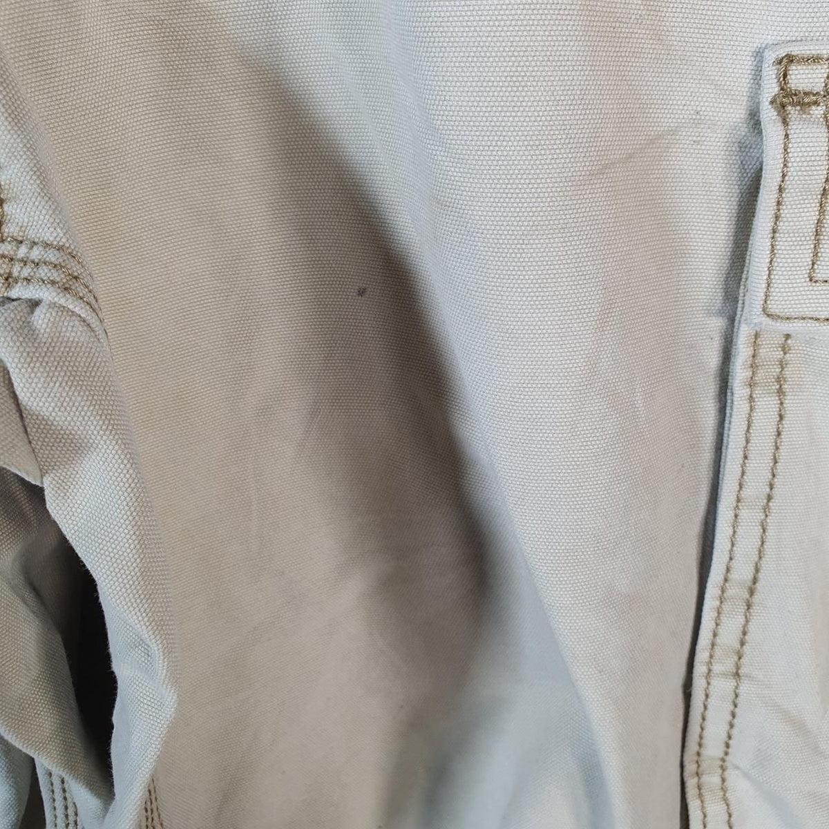 Vintage Carhartt Baggy Carpenter Shorts Jorts Cargo Men’s W34 Beige Relaxed Fit Workwear Big Fish Vintage