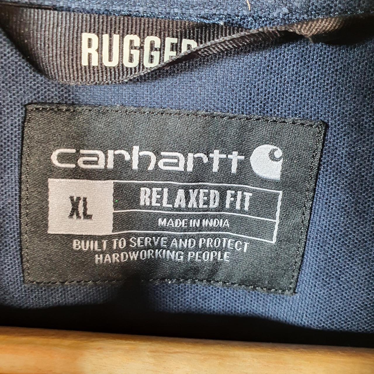 Vintage Carhartt Shirt Button Down Mens XL Blue Rugged Flex Chore Utility Relaxed - Big Fish Vintage