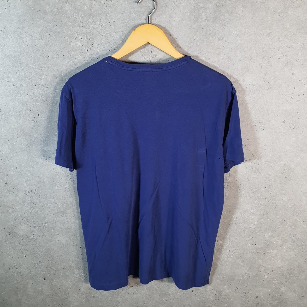 Vintage Ralph Lauren Polo Sport T Shirt Men’s Medium Blue Custom Fit Embroidered Pony C8648