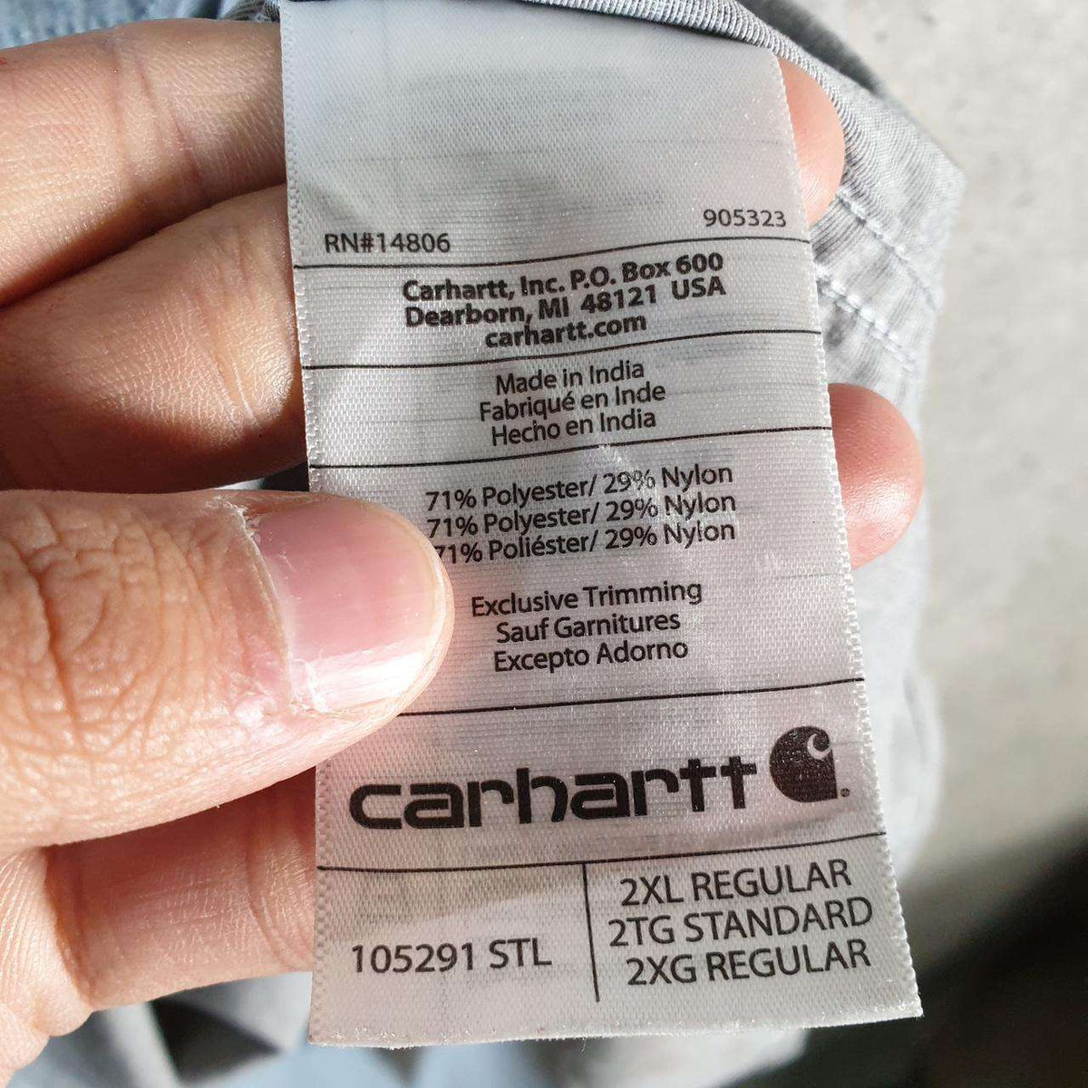 Vintage Carhartt Shirt Button Down Mens 2XL Grey Chore Utility Relaxed Big Fish Vintage