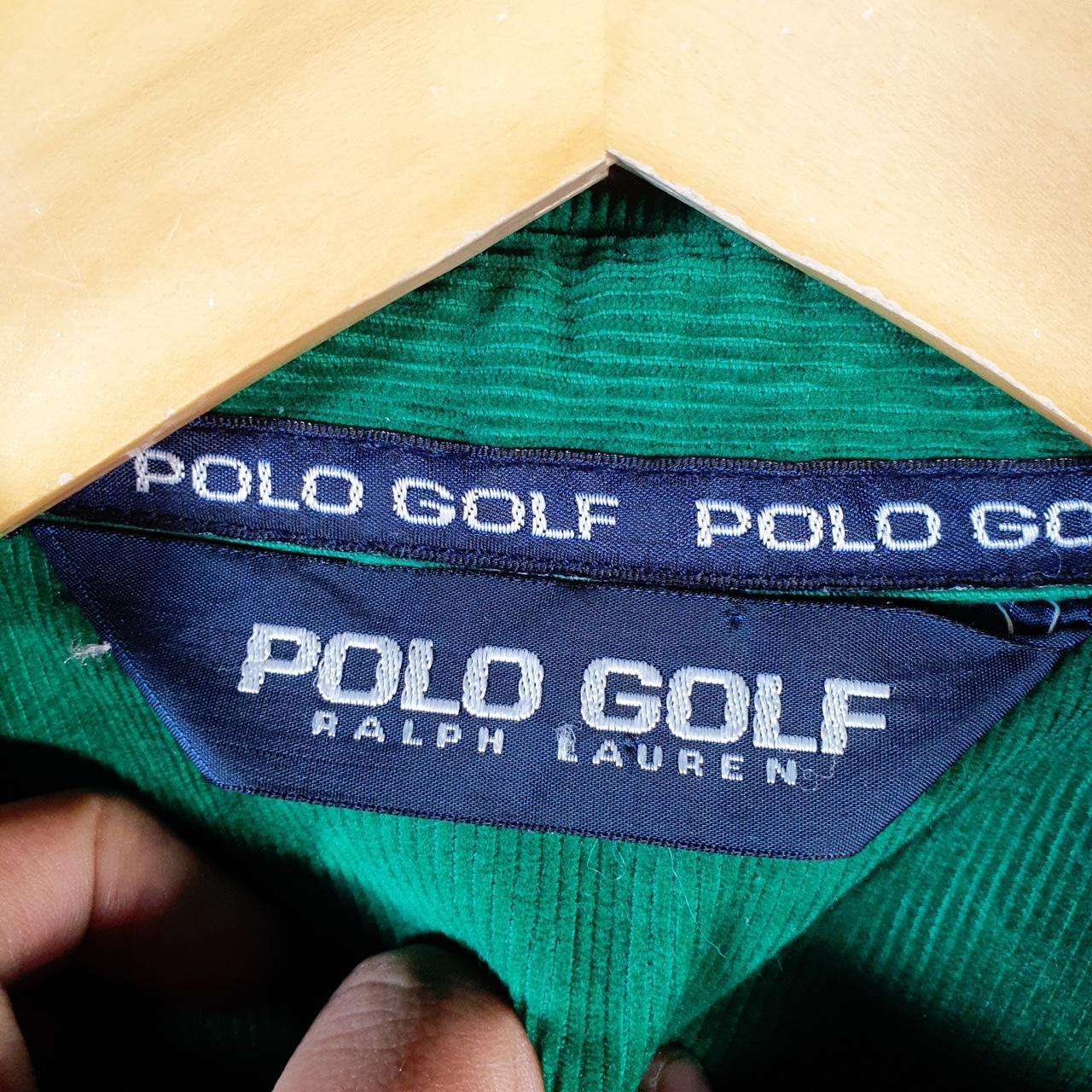 Vintage Ralph Lauren Polo Corduroy Harrington Bomber Jacket Men’s Medium Green Pony Full Zip Big Fish Vintage