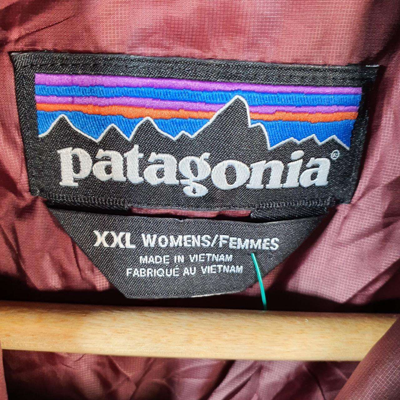 Vintage Patagonia Nano Puffer Gilet Vest Jacket Womens 2XL Burgundy Red Full Zip Lightweight Big Fish Vintage