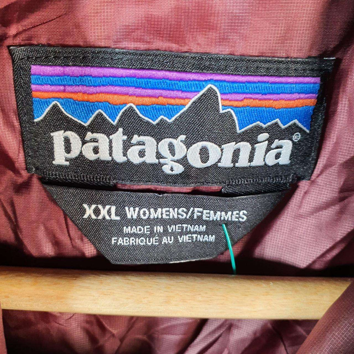 Vintage Patagonia Nano Puffer Gilet Vest Jacket Womens 2XL Burgundy Red Full Zip Lightweight Big Fish Vintage