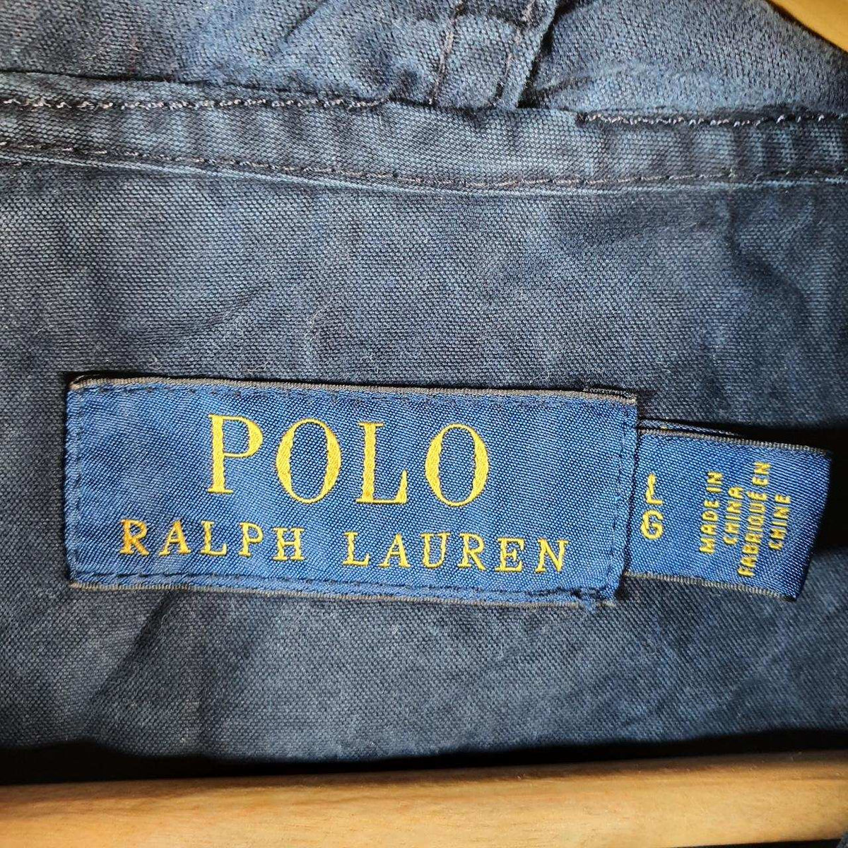 Vintage Ralph Lauren Polo Hooded Bomber Jacket Womens Large Blue Pony Full Zip Big Fish Vintage