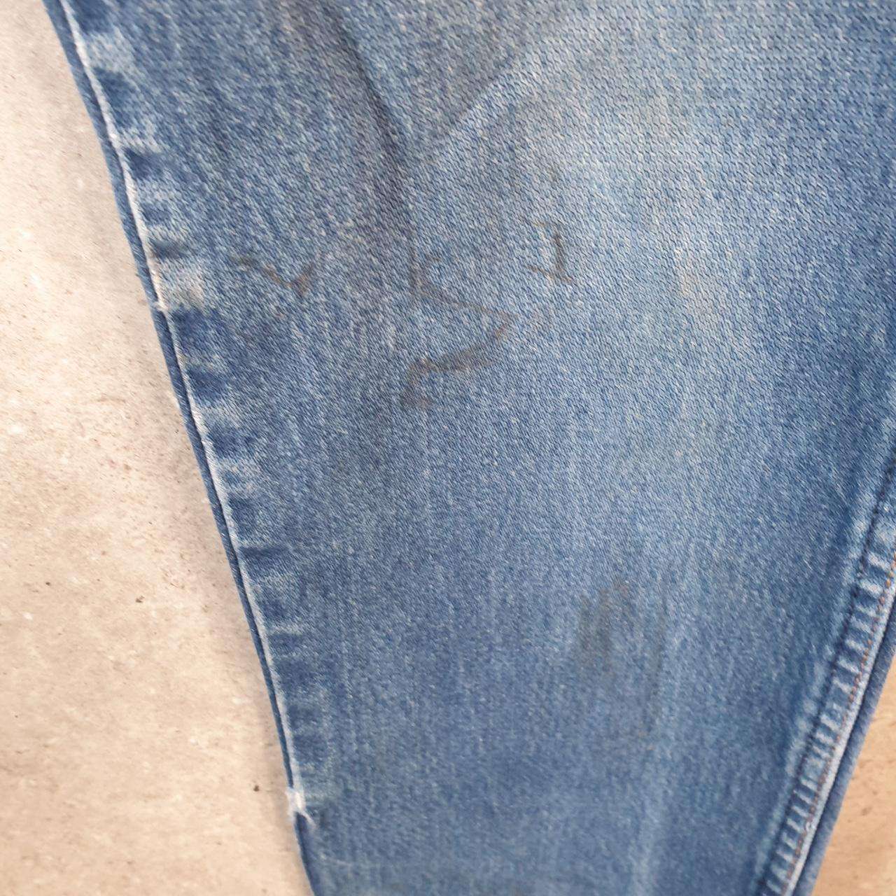 Vintage Wrangler Jeans Trousers Men’s W29 L34 Blue Logo Embroidered Big Fish Vintage