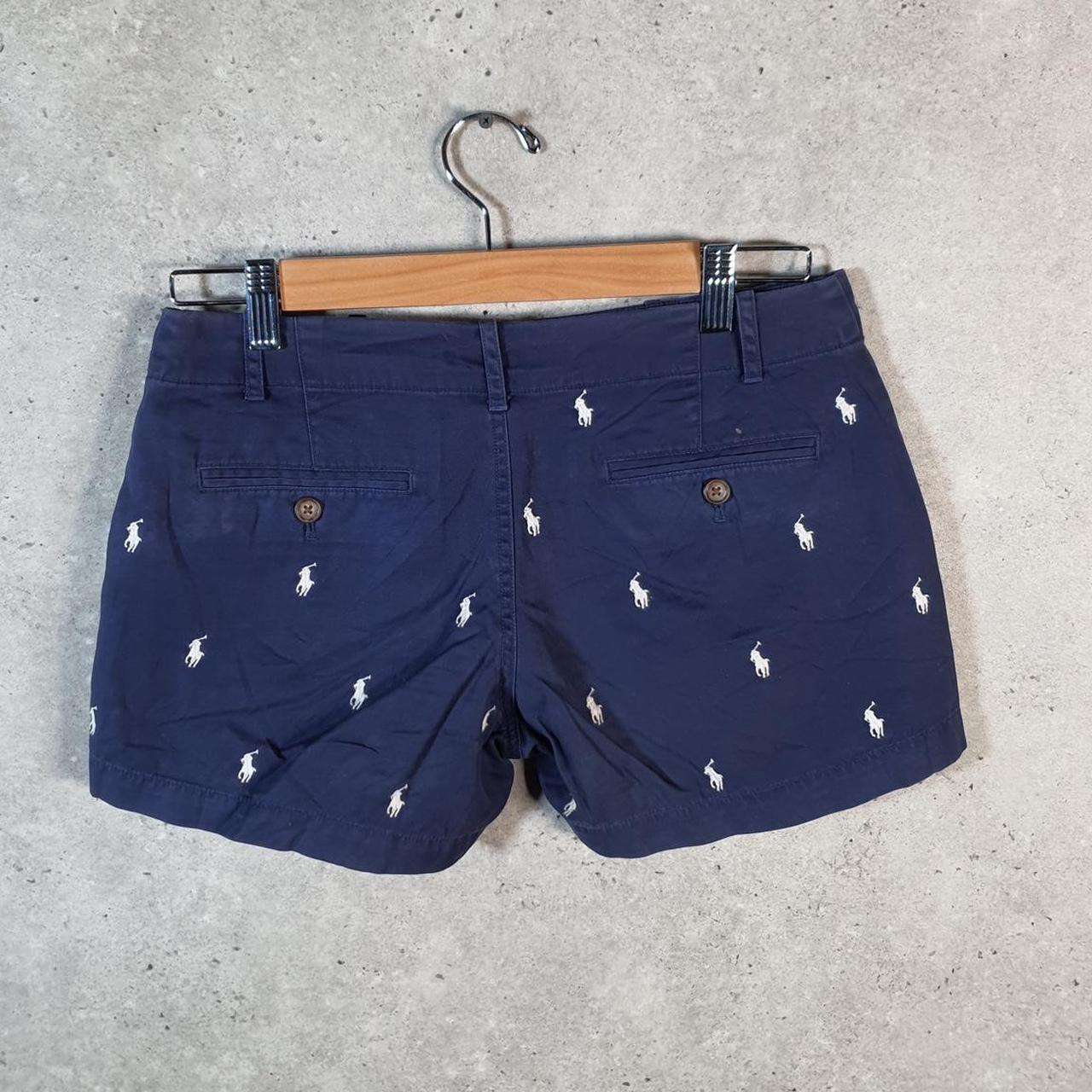 Vintage Ralph Lauren Polo All over Prints AOP Shorts Jorts Cargo Womens W30 Blue Baggy Cotton Big Fish Vintage