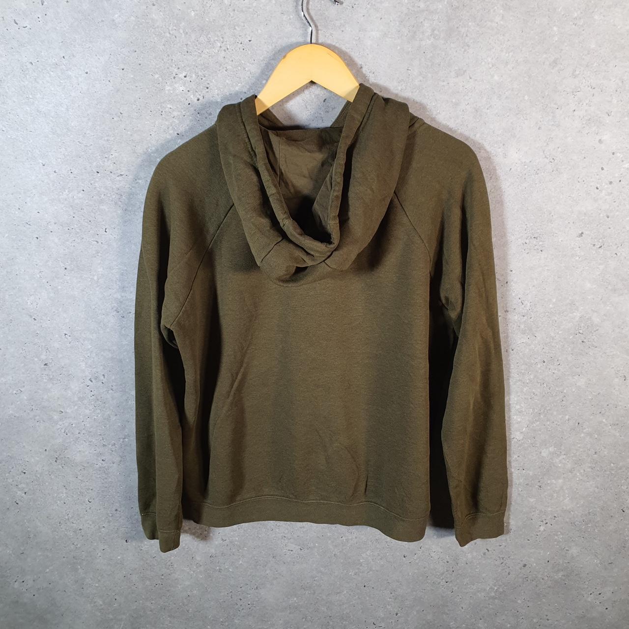 Vintage Nike Club Sportswear Hoodie Womens Medium Khaki Green Swoosh Y2K Pullover