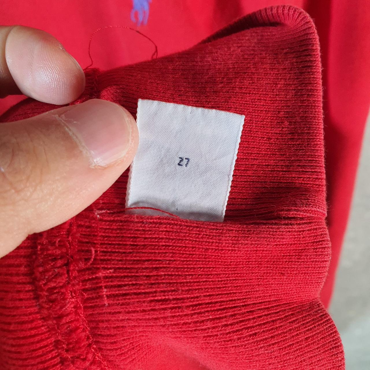 Vintage Ralph Lauren Polo Sweatshirt Men’s Small Red Boxy Baggy Cotton Pullover Pony