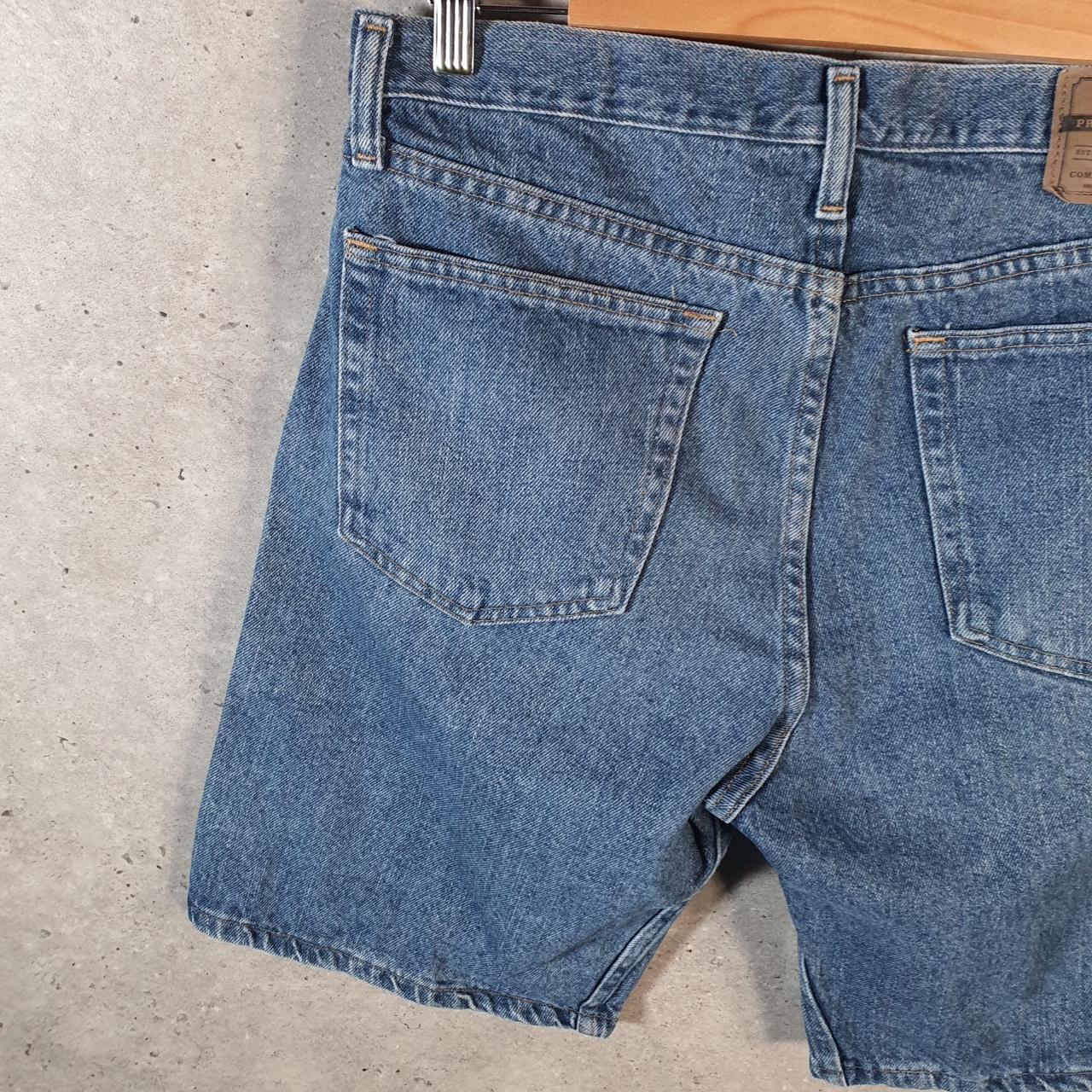 Vintage Wrangler Denim Shorts Jorts Cargo Men’s W32 Blue Baggy Cotton