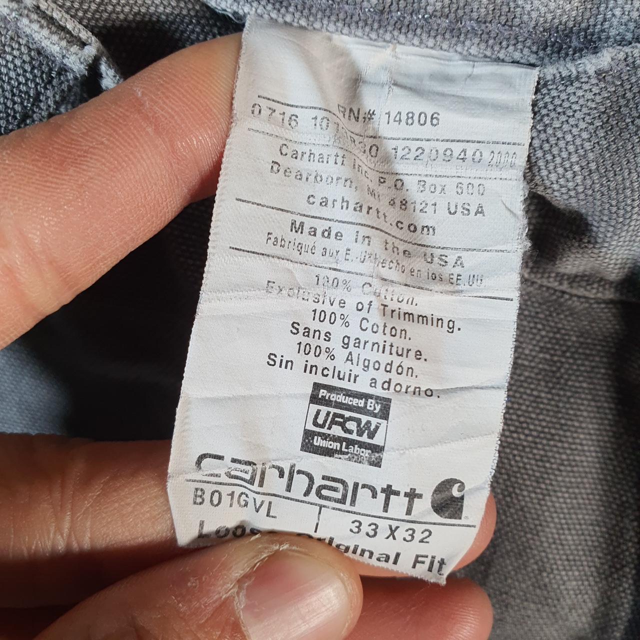 Vintage Carhartt Carpenter Double Knee USA Trousers Mens W33 L32 Grey Loose Original