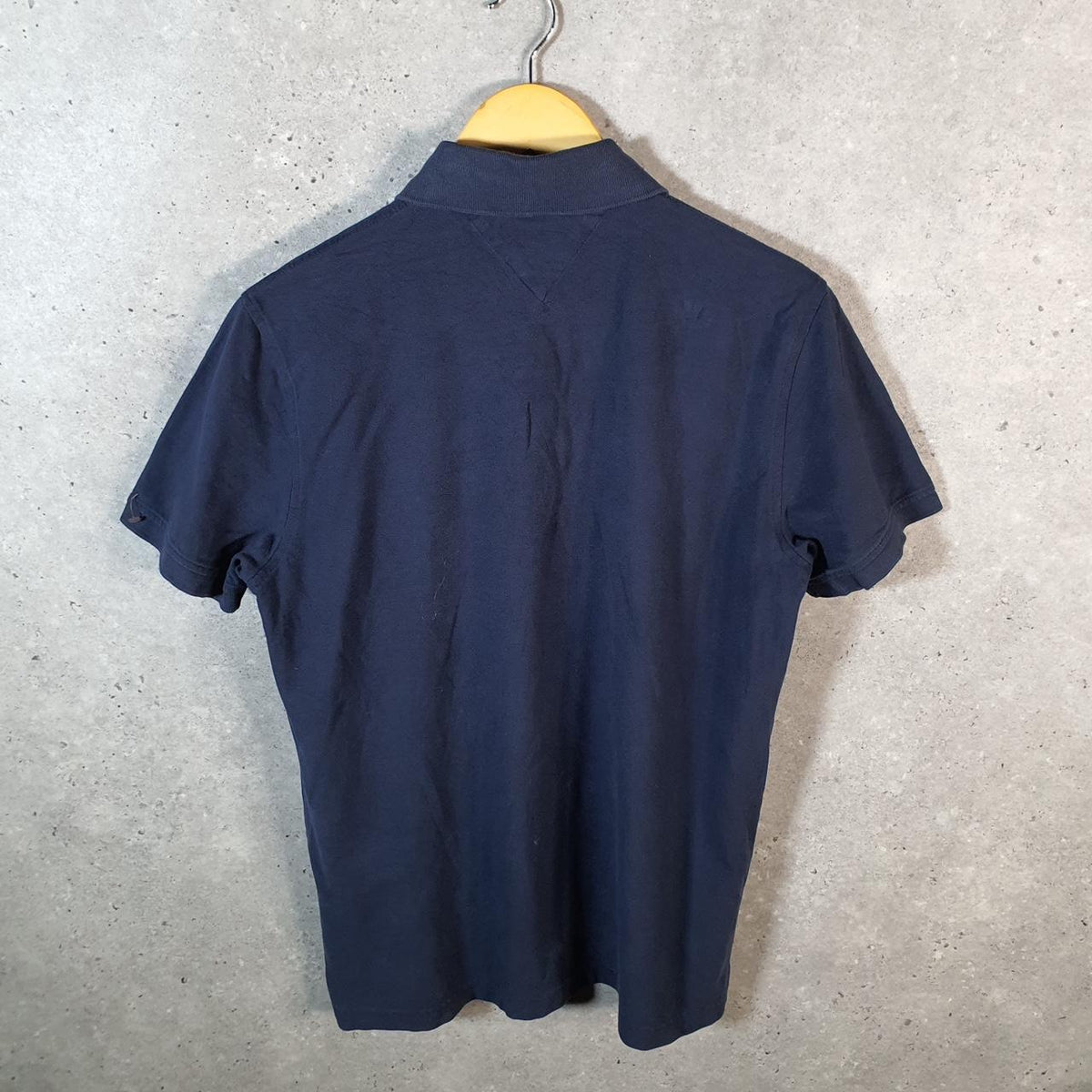 Vintage Tommy Hilfiger Polo Shirt Men’s Large Navy Blue Slim Fit Embroidered Logo