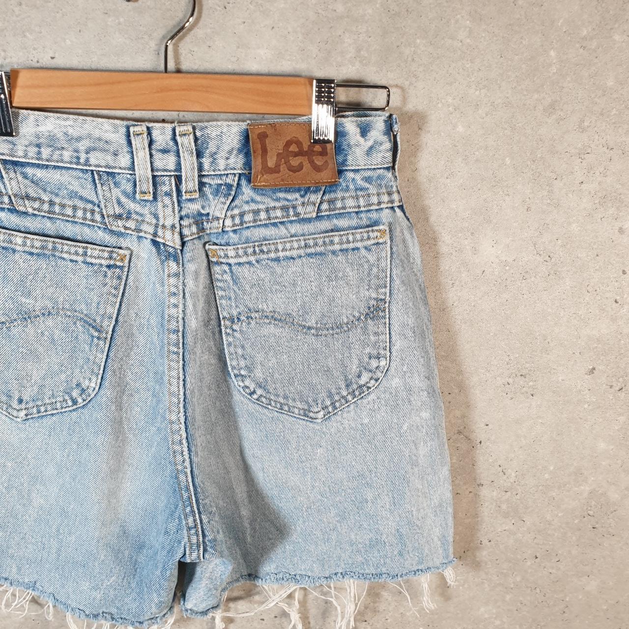 Vintage Lee Baggy Shorts Jorts Cargo Womens W26 Blue Denim Relaxed Cargo