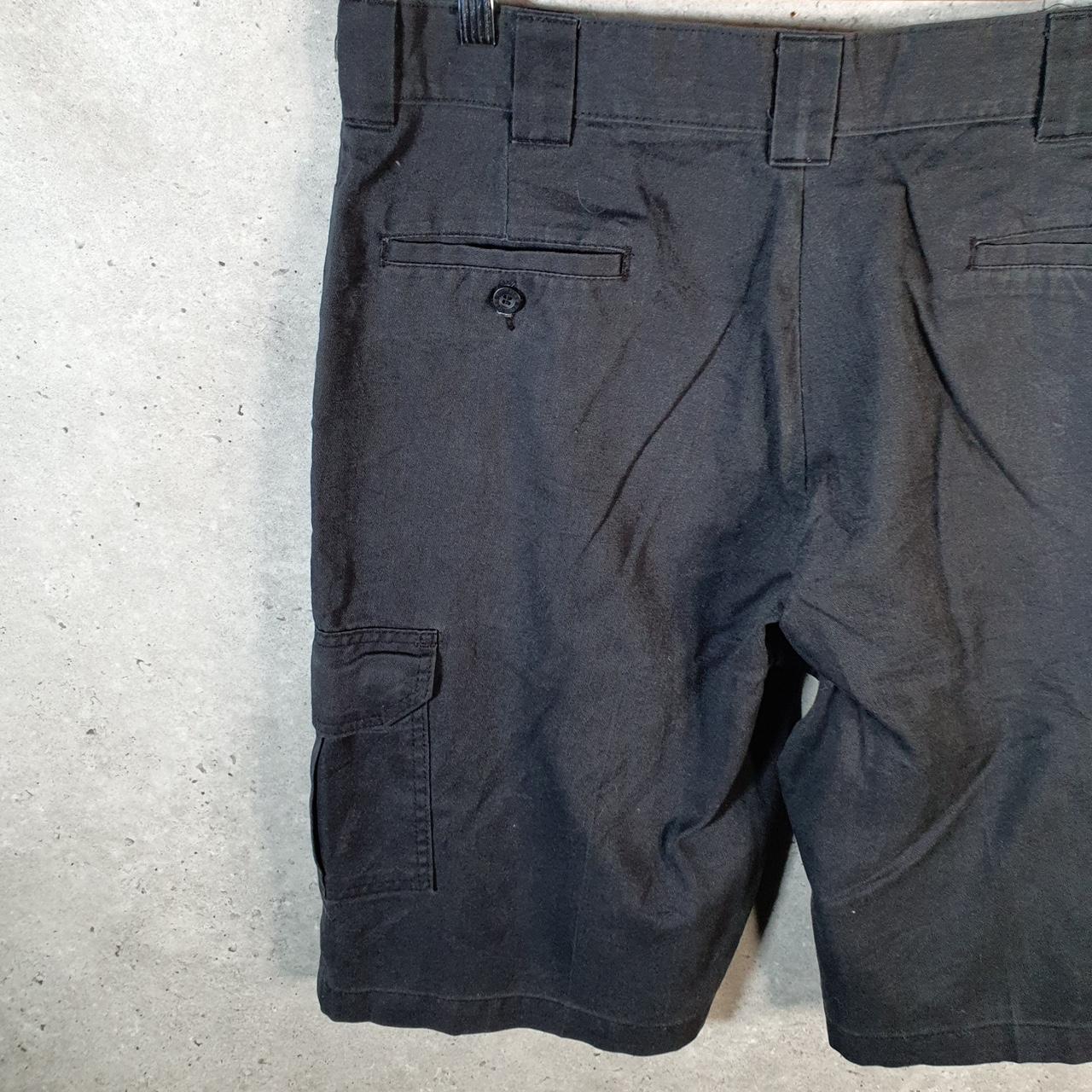 Vintage Dickies Baggy Chino Shorts Jorts Cargo Mens W36 Black Relaxed Fit