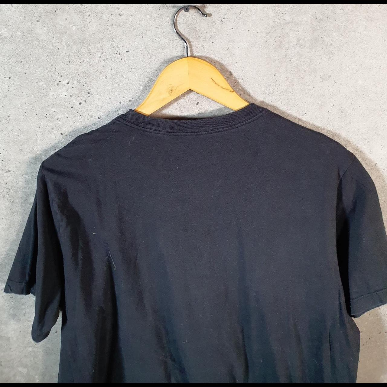 Vintage Nike Spellout T Shirt Womens Large Black Printed Single Swoosh Logo Athletic Big Fish Vintage