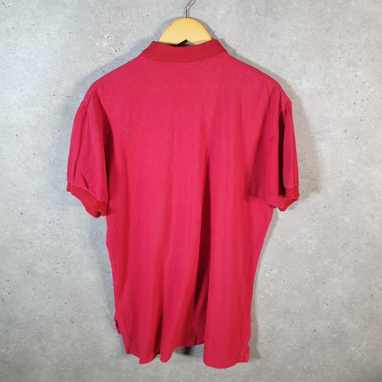 Vintage Ralph Lauren Polo Shirt Men’s Medium Red Classic Fit Embroidered Pony