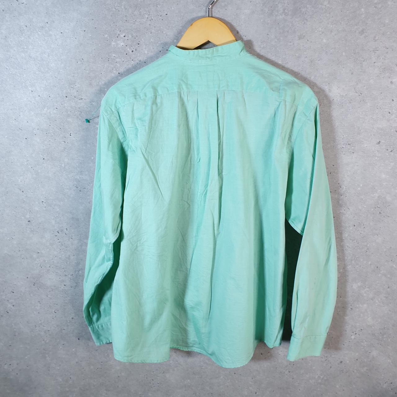 Vintage Ralph Lauren Button Down Shirt Men’s Large Blue Cotton Classic Fit Pony