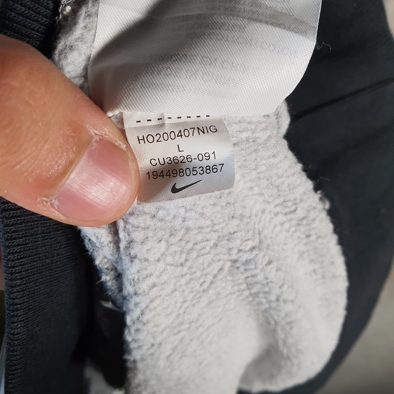 Vintage Nike Dri Fit Swoosh Spellout Hoodie Men’s Large Grey Embroidered Y2K