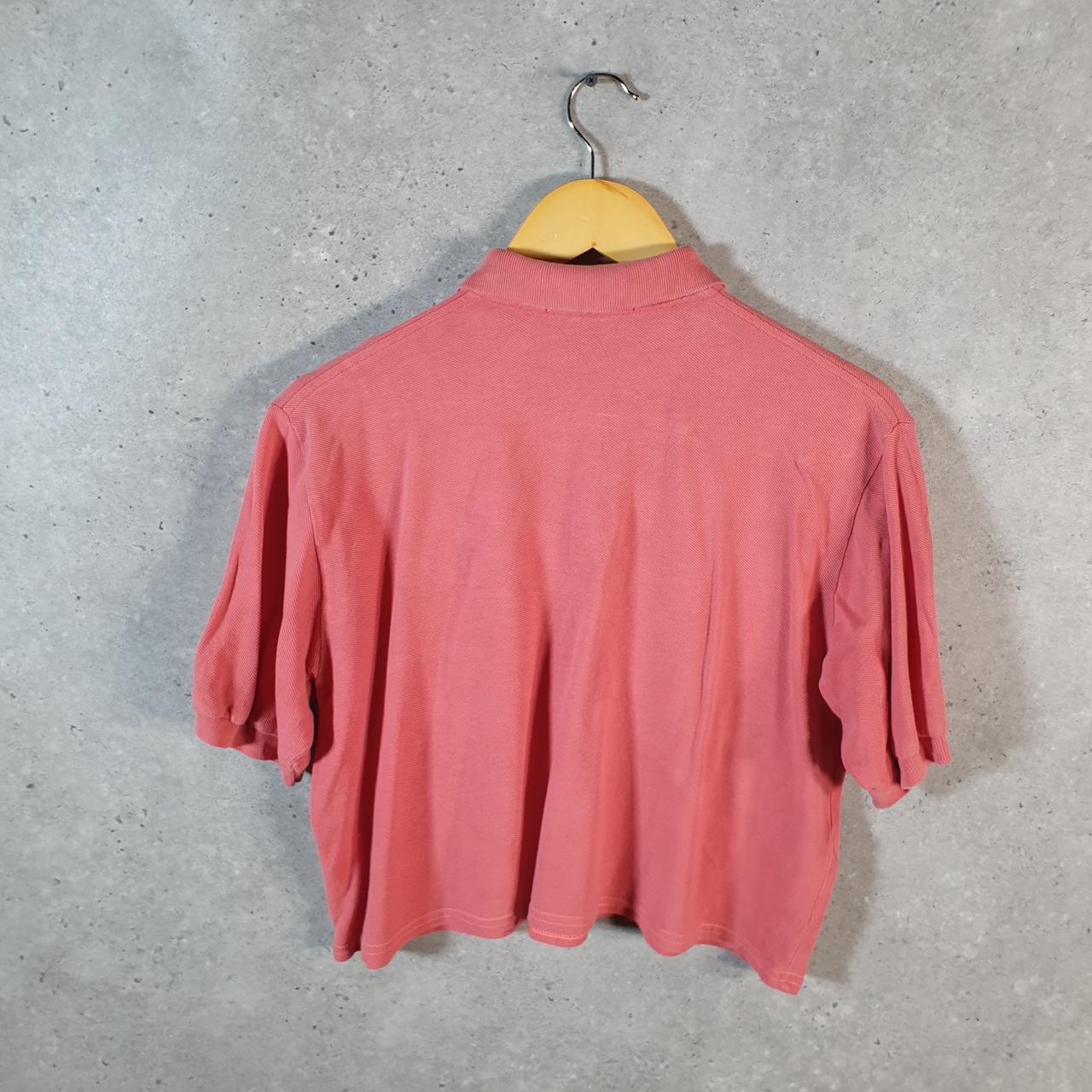 Vintage Ralph Lauren Polo Shirt Womens XL Pink Cropped Fit Embroidered Pony