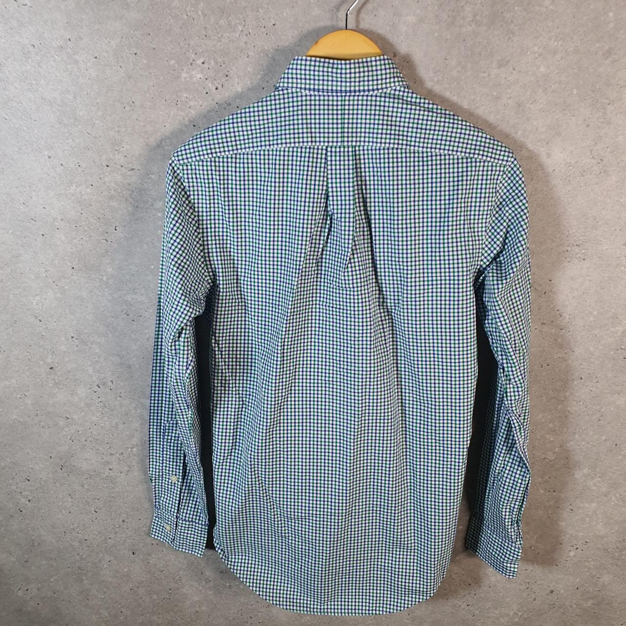 Vintage Ralph Lauren Button Down Shirt Men’s XS Blue Checkered Classic Fit Cotton Pony