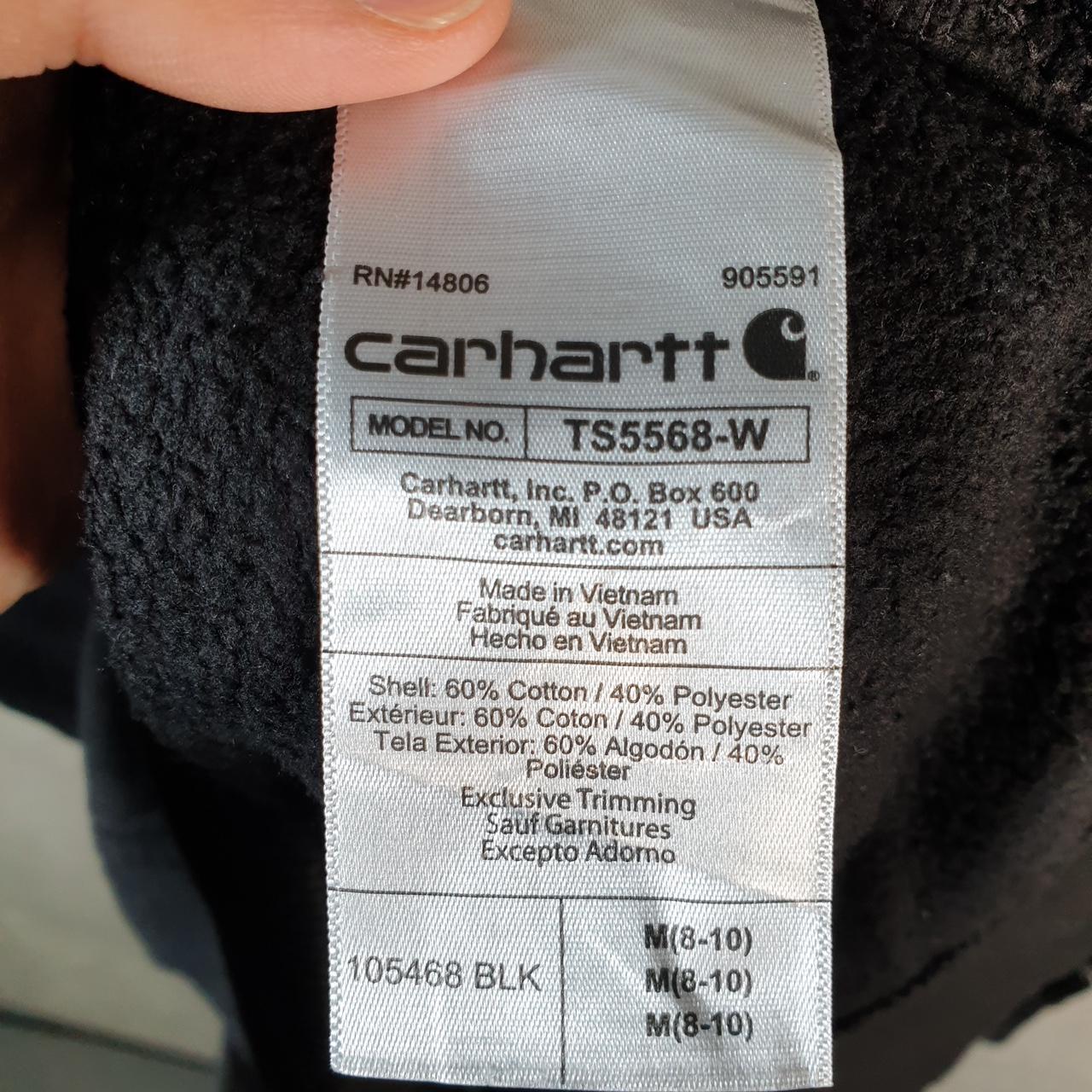 Vintage Carhartt Sweatshirt Womens Medium Black Pullover Blank USA Relaxed Fit