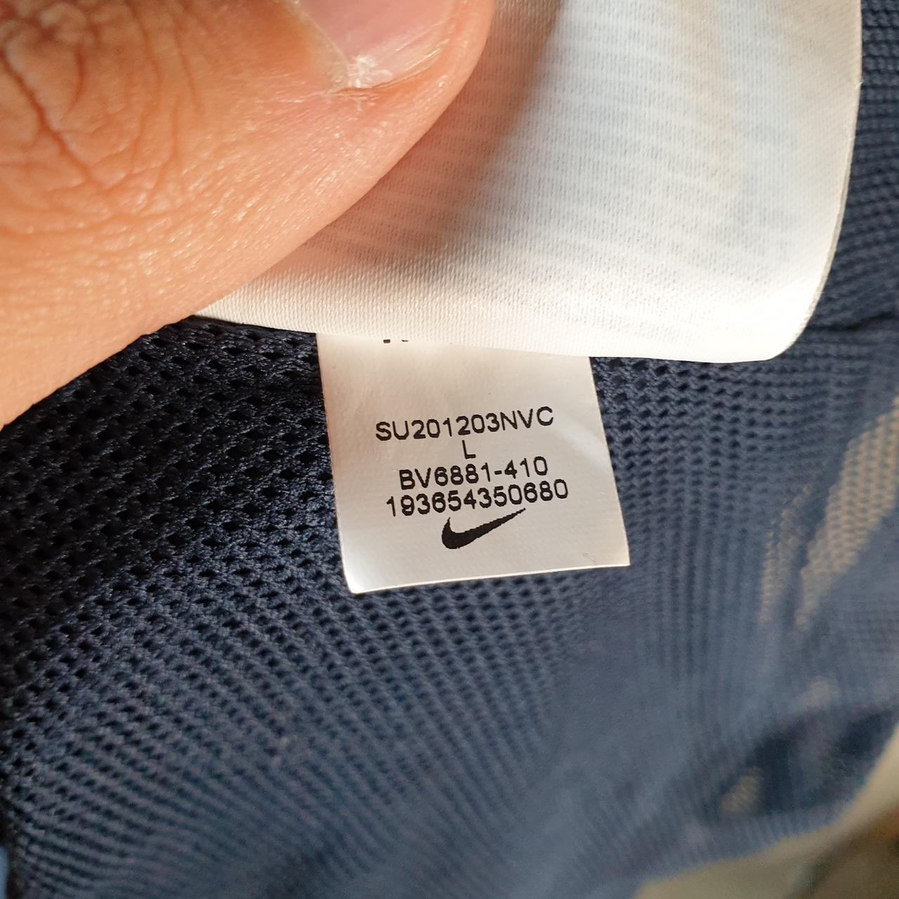 Vintage Nike Dri Fit Windbreaker Mens Large Blue USA Swoosh Soccer Full Zip