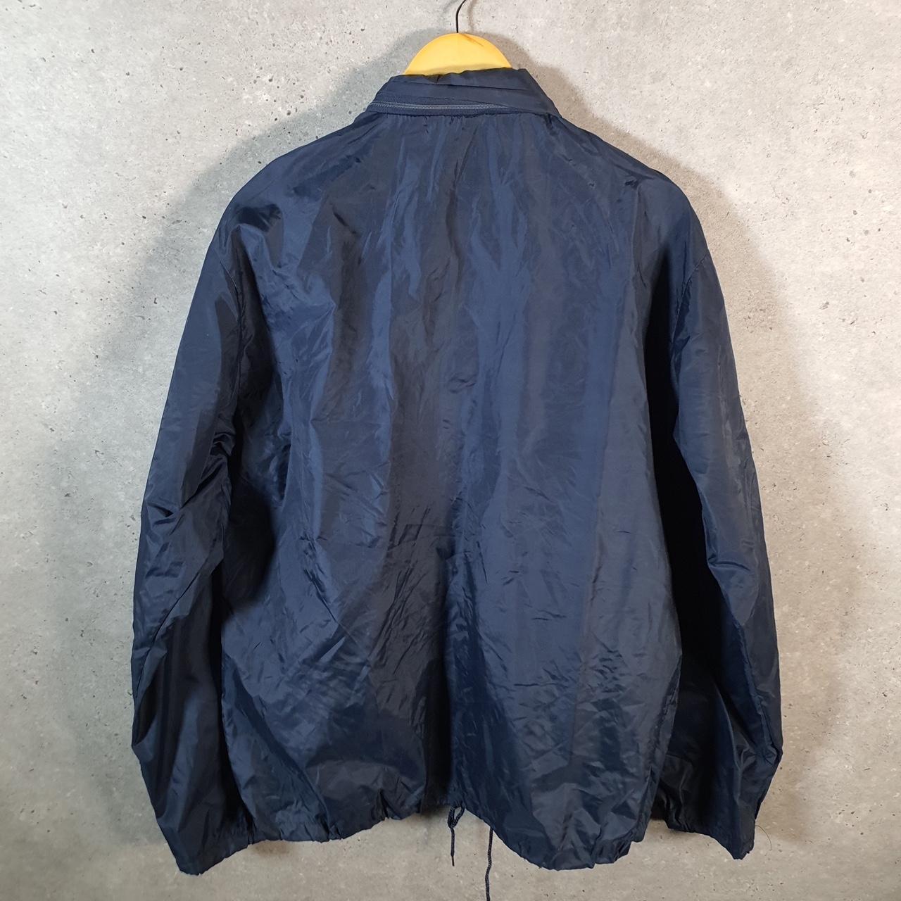 Vintage L.L. Bean Outdoors Nylon Jacket Mens Large Navy Blue Full Zip Waterproof