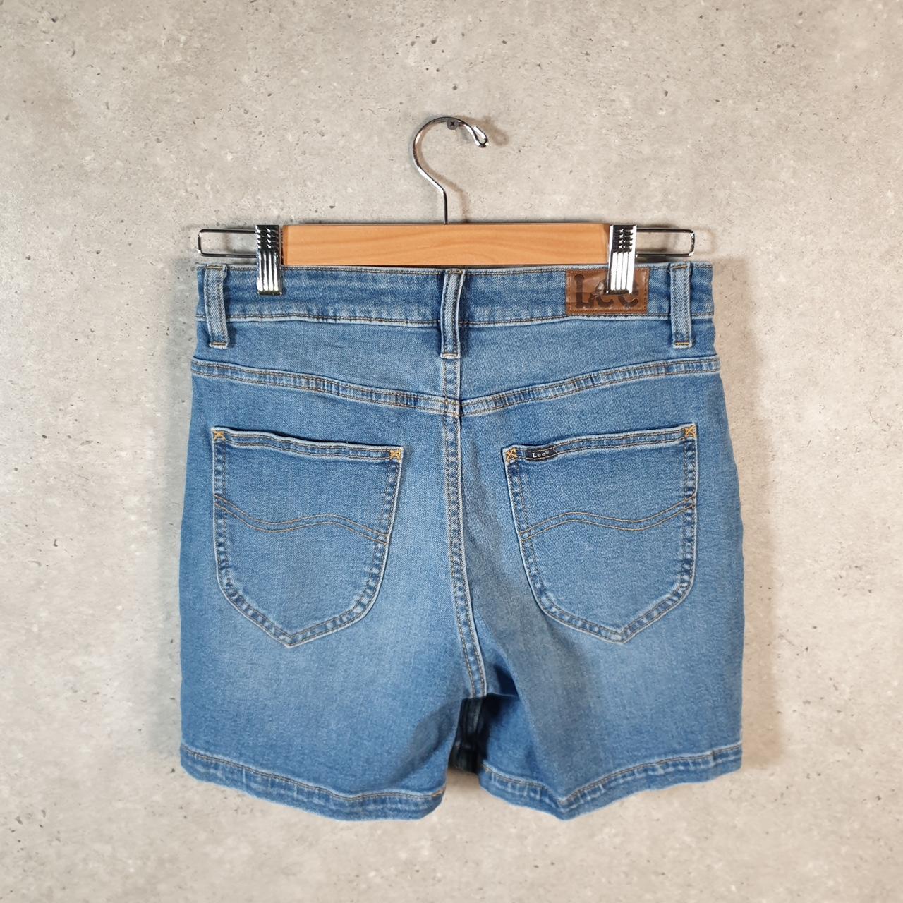 Vintage Lee Baggy Shorts Jorts Cargo Womens W28 Blue Relaxed Denim