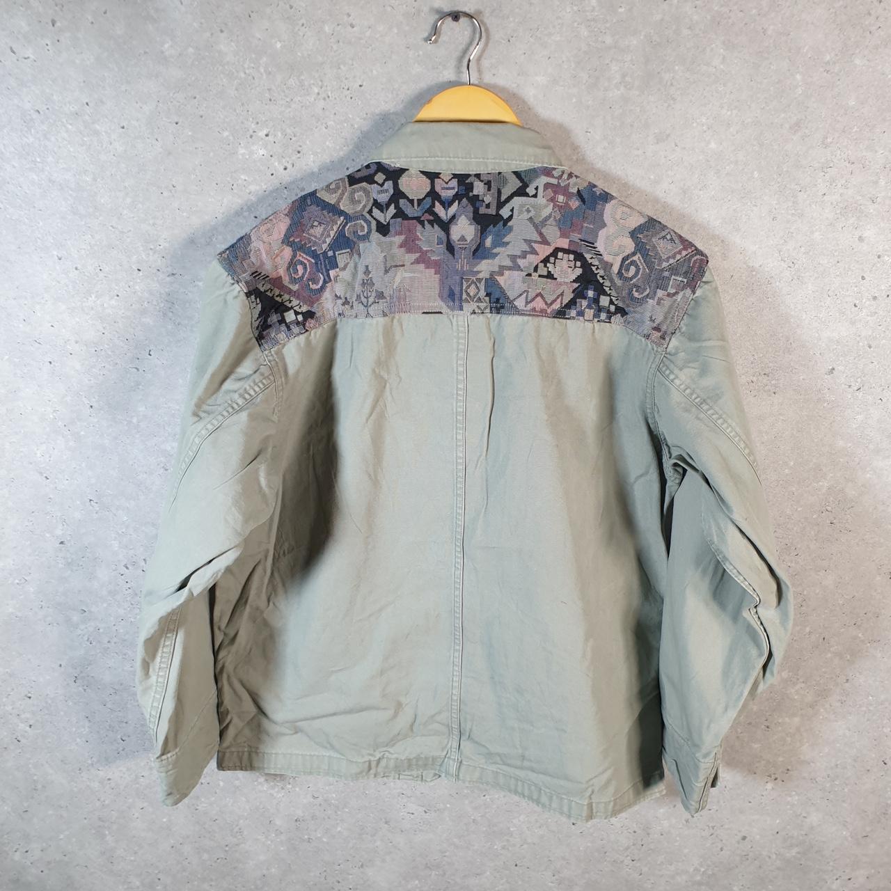Vintage L.L. Bean Aztec Outdoors Nylon Jacket Womens Large Green Waterproof