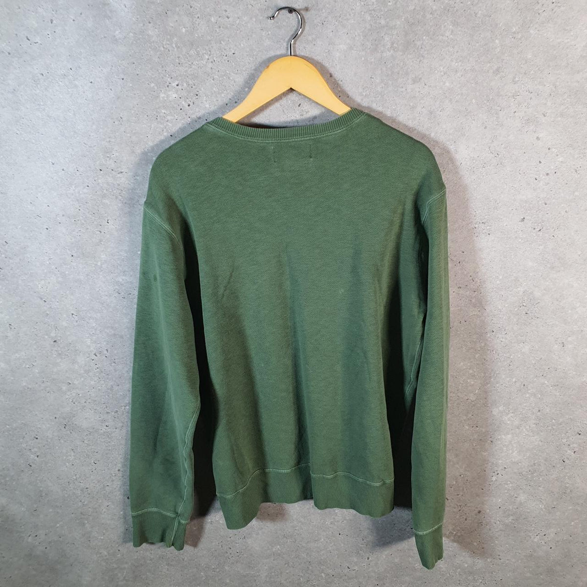 Vintage Ralph Lauren Polo Sweatshirt Men’s Large Green Boxy Baggy Pullover Pony