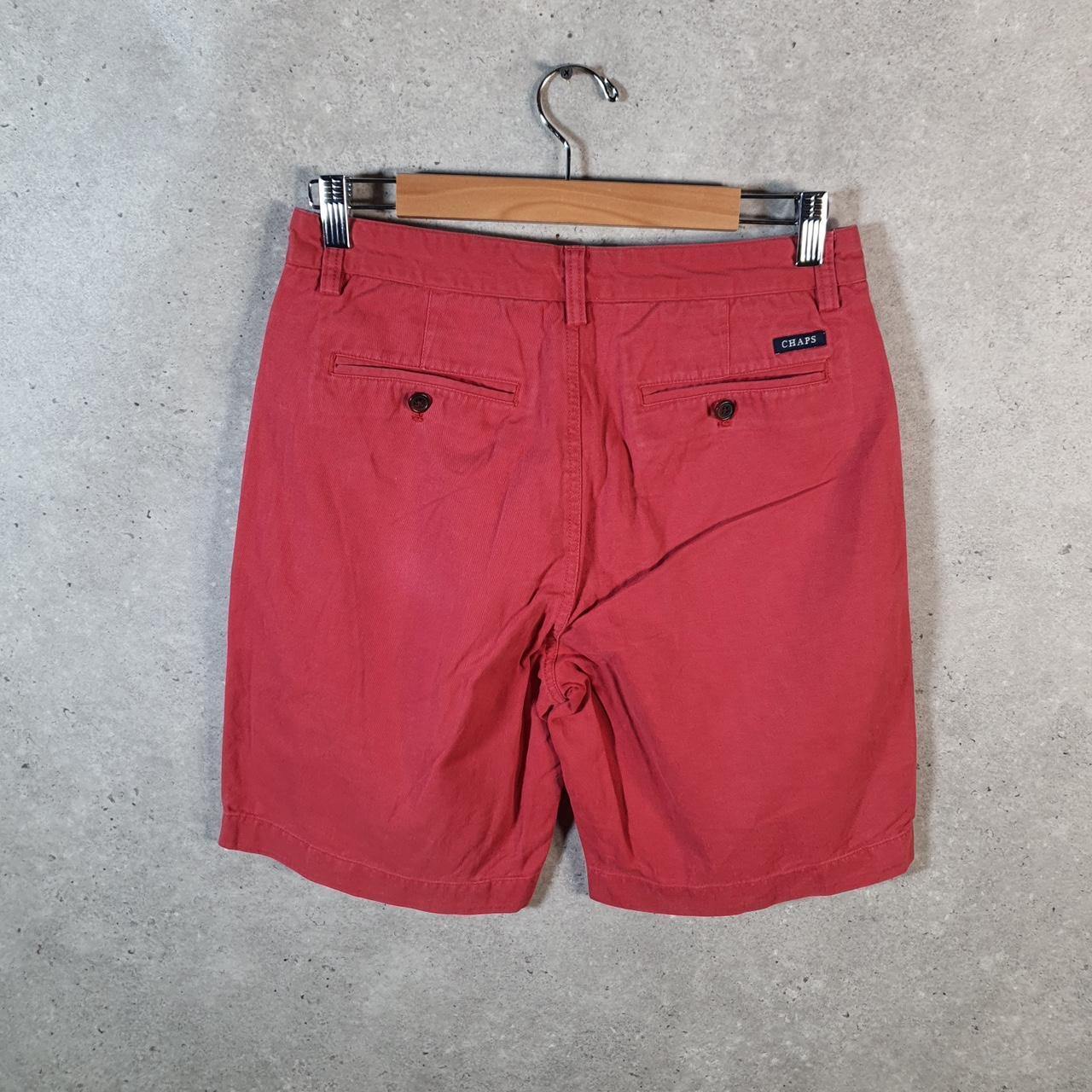 Vintage Chaps Ralph Lauren Chino Shorts Jorts Cargo Men’s W30 Red Baggy Cotton