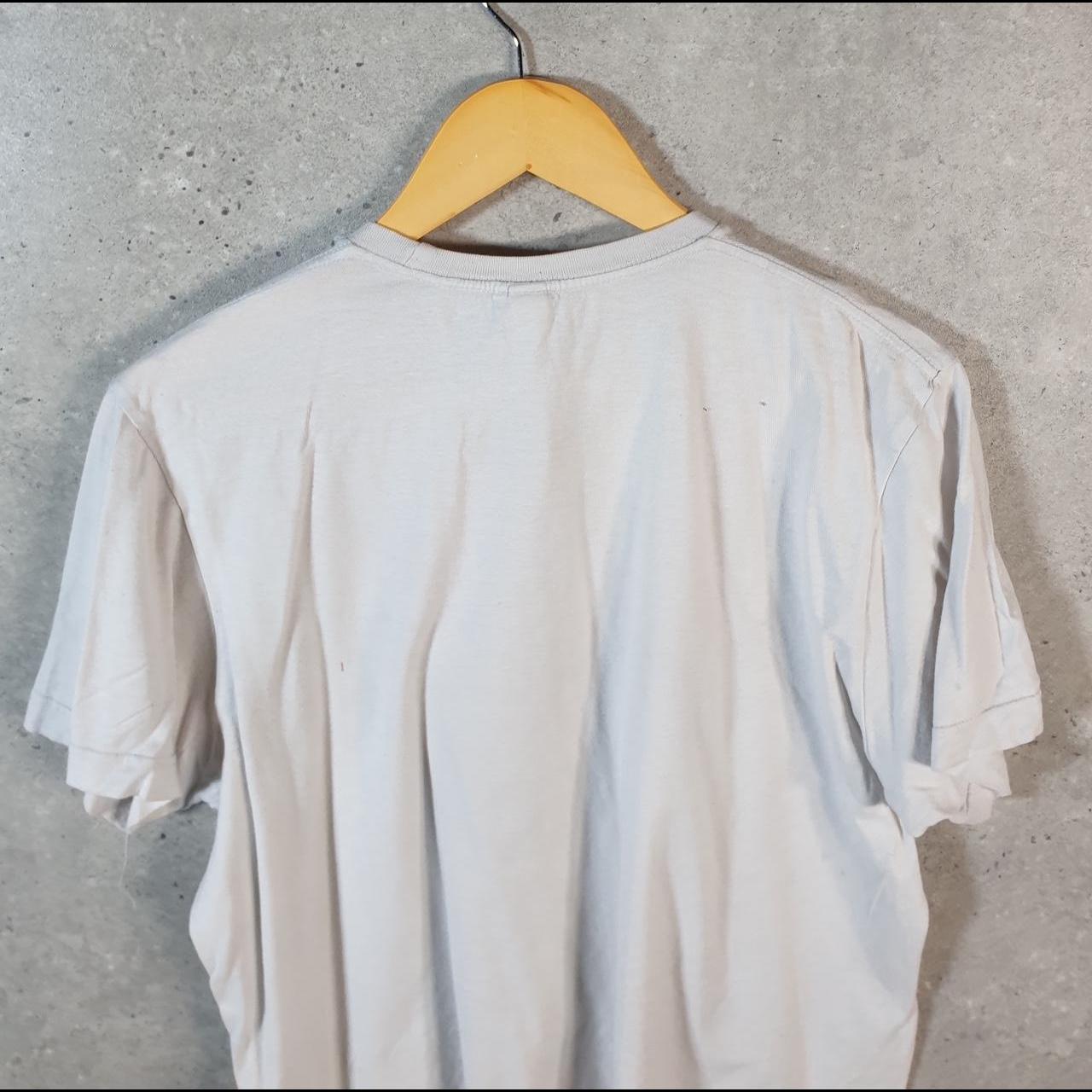 Vintage Adidas Spellout T Shirt Shirt Men’s Medium White Three Stripes Logo Athletic C9699