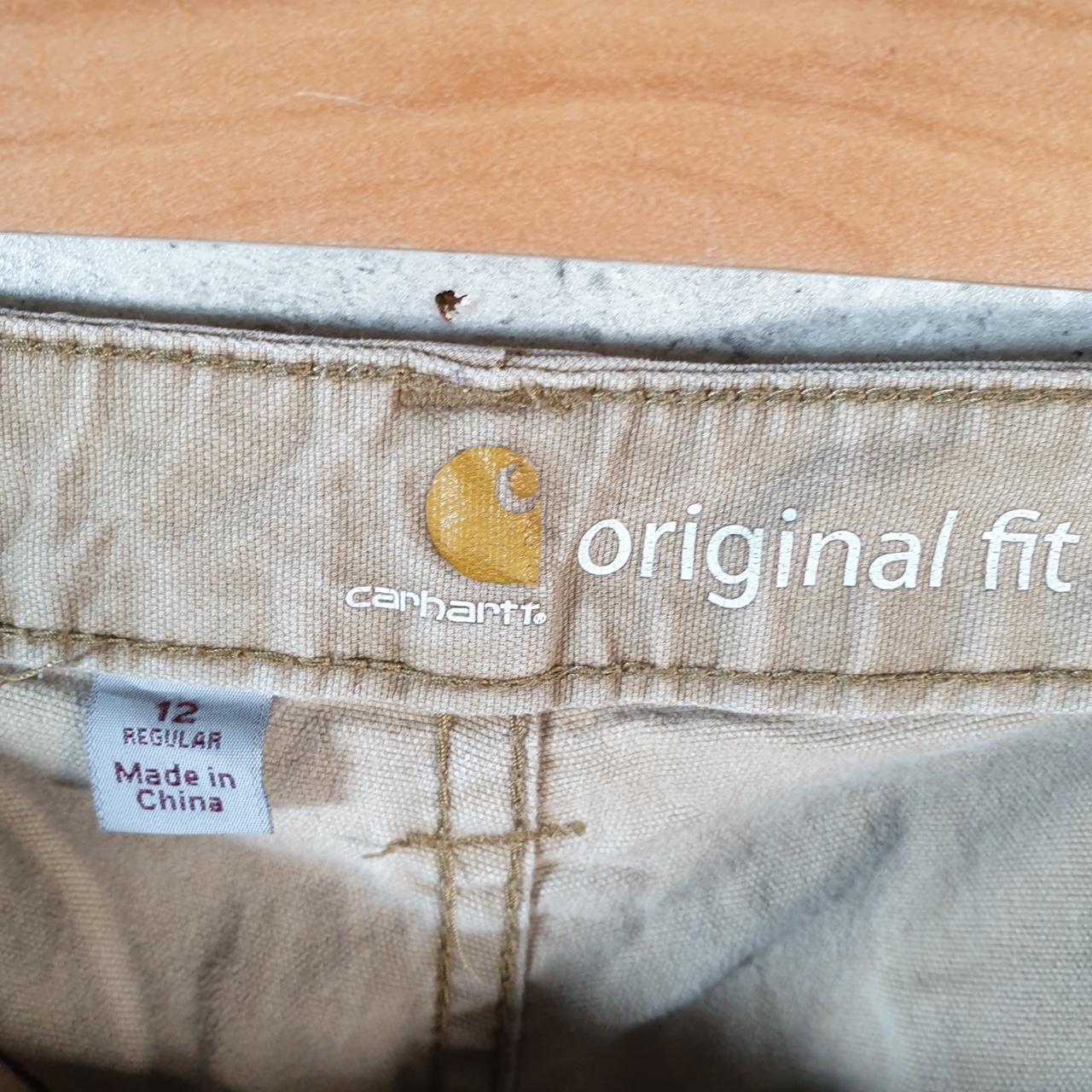 Vintage Carhartt Carpenter Trousers Womens W34 L30 Brown Original Fit Workwear USA