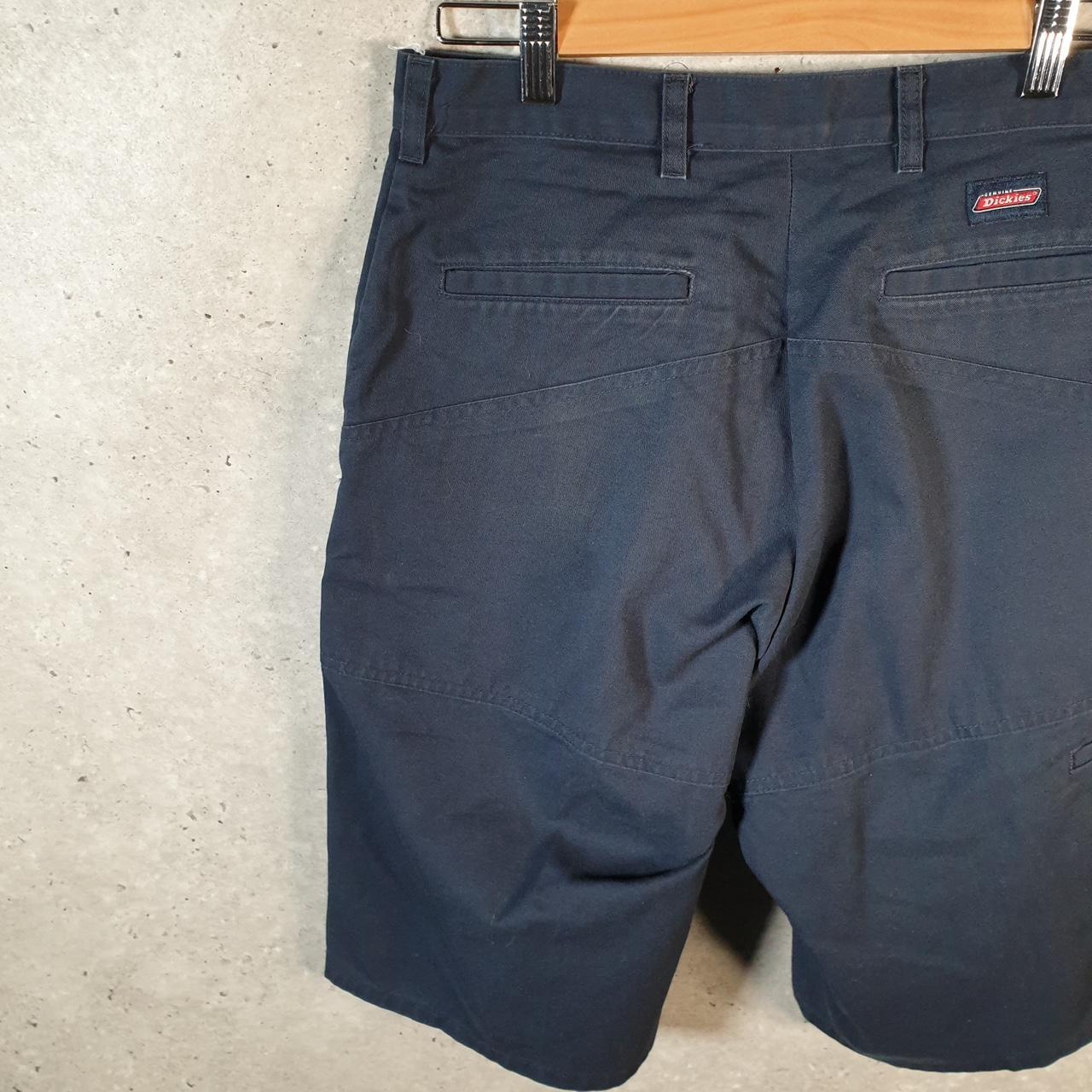 Vintage Dickies Baggy Chino Shorts Jorts Cargo Mens W30 Navy Blue Loose Fit