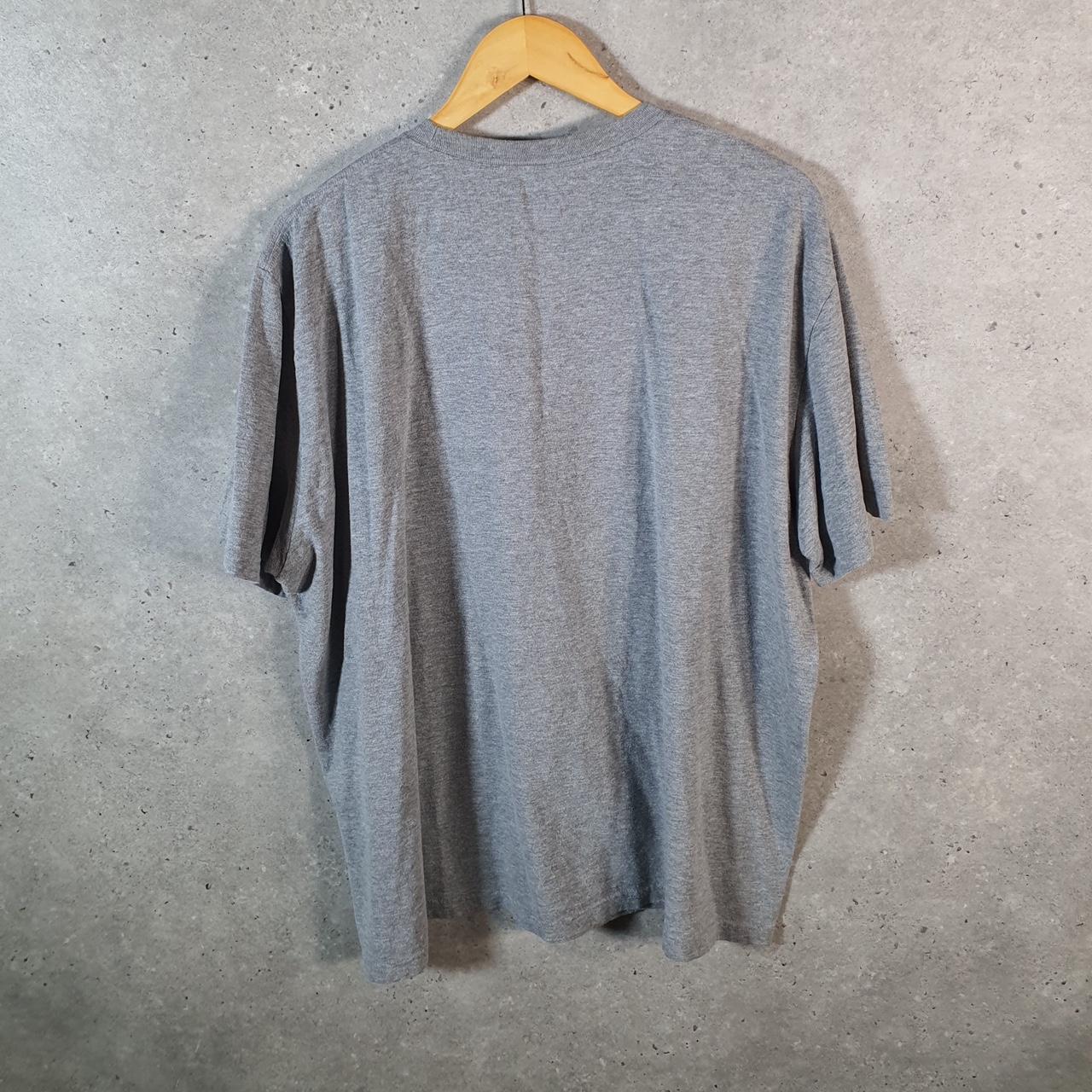 Vintage Nike T Shirt Men’s 2XL Grey Embroidered Single Swoosh Logo Athletic Big Fish Vintage