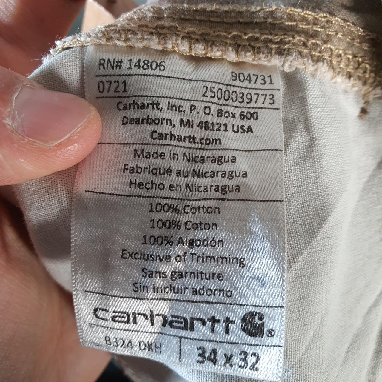 Vintage Carhartt Carpenter Trousers Mens W34 L32 Brown Relaxed Fit Workwear