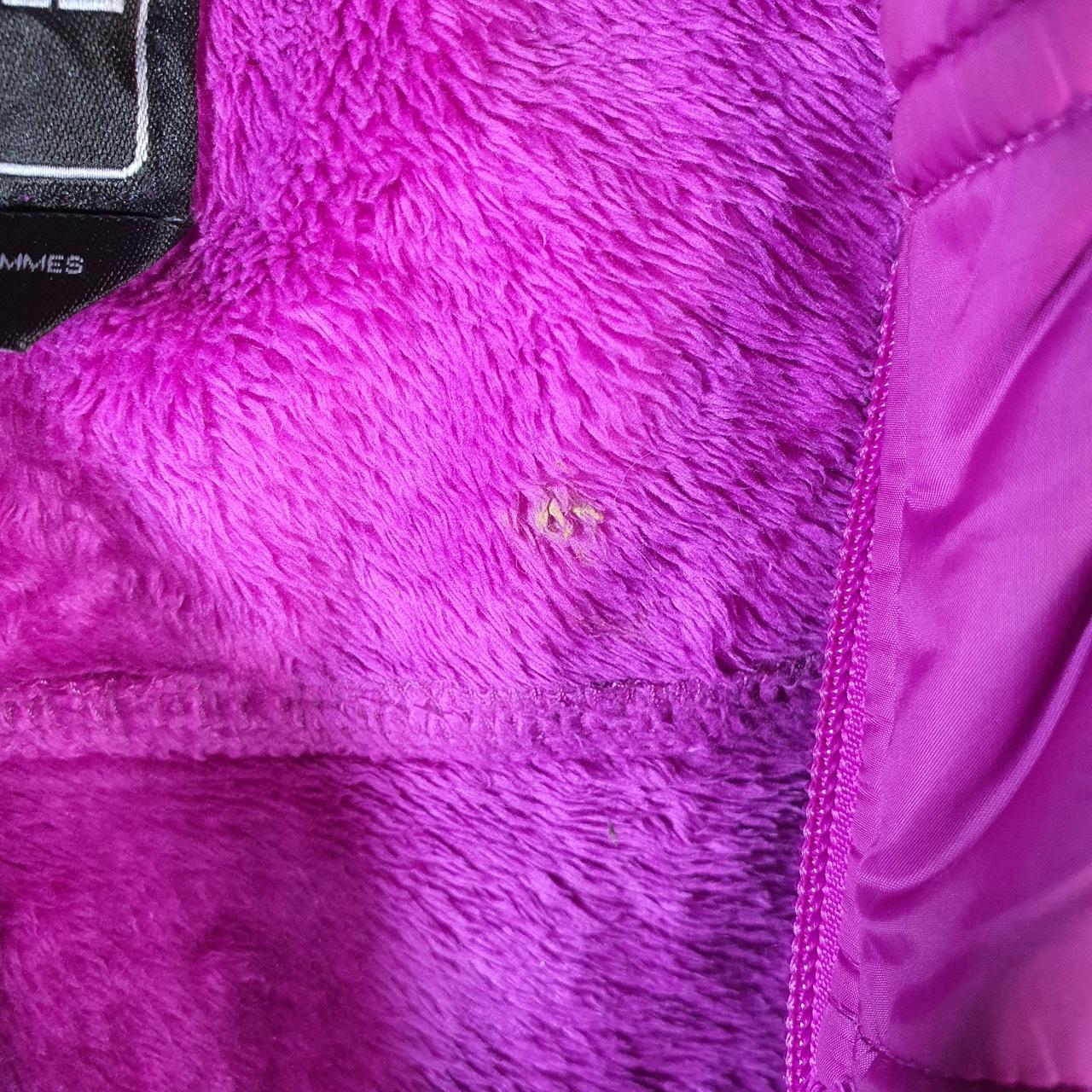 Vintage The North Face TNF Teddy Fleece Hoodie  Womens Medium Pink Full Zip Logo