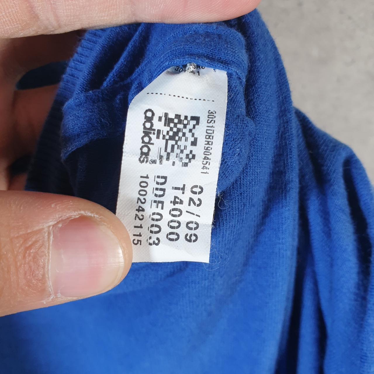 Vintage Adidas Spellout T Shirt Men’s XL Blue Three Stripes Athletic