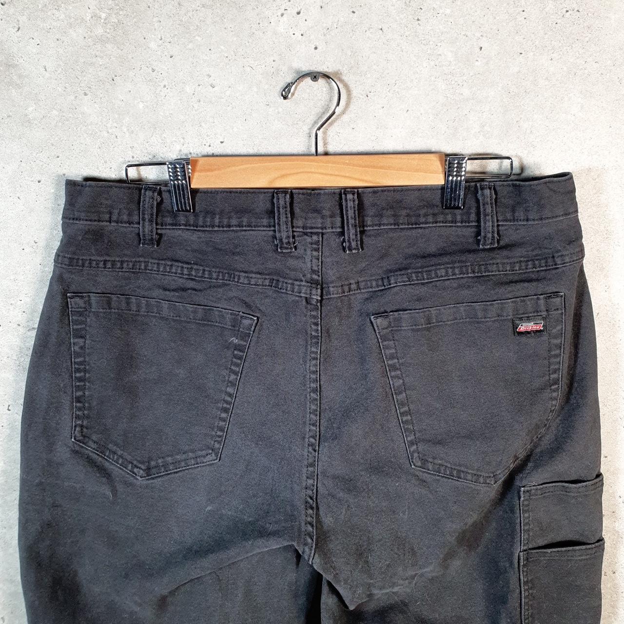 Vintage Dickies Carpenter Shorts Jorts Jeans Men’s W38 Black Denim Relaxed Fit Baggy Workwear Big Fish Vintage