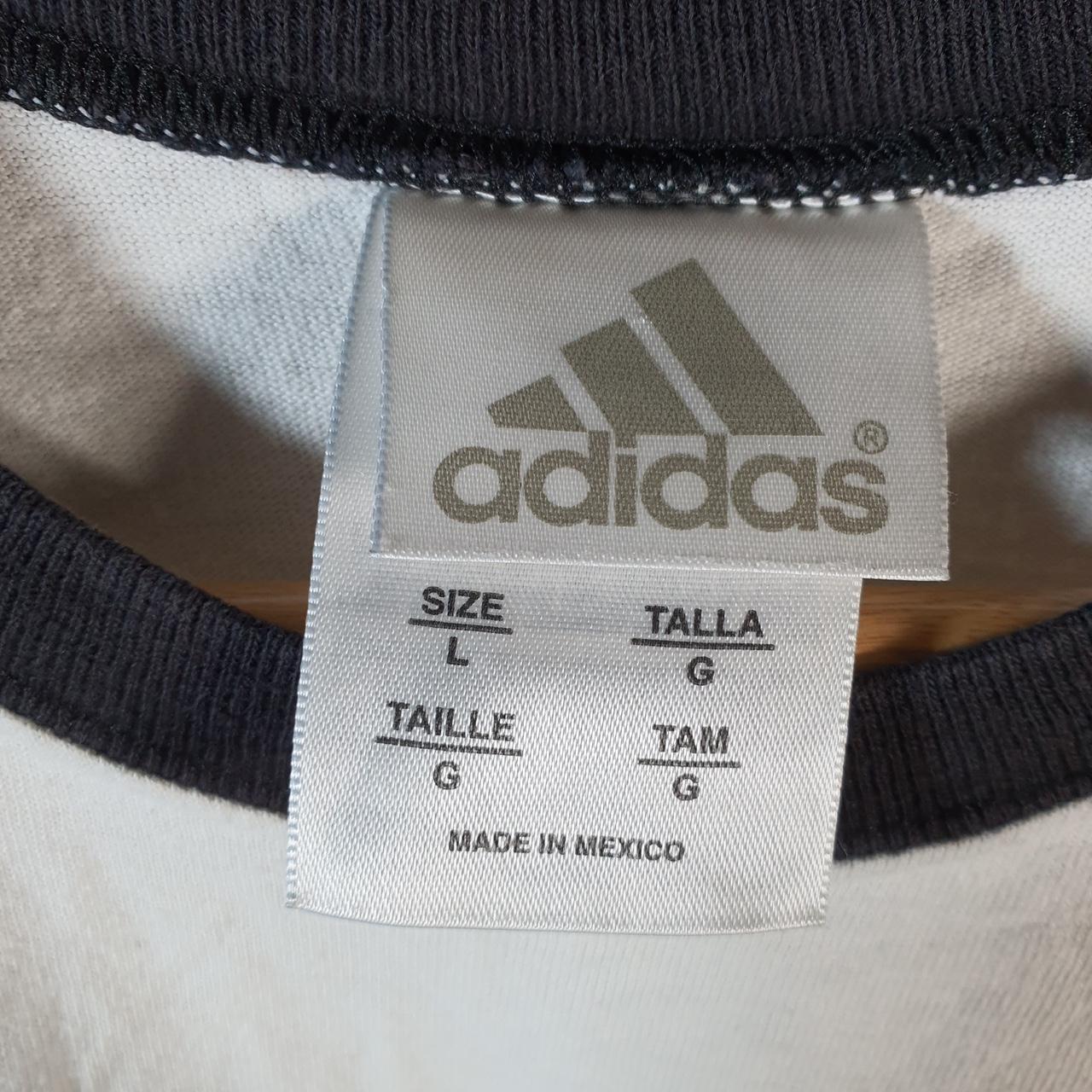 Vintage Adidas Spellout 90s Retro T Shirt Womens Large White Logo Athletic