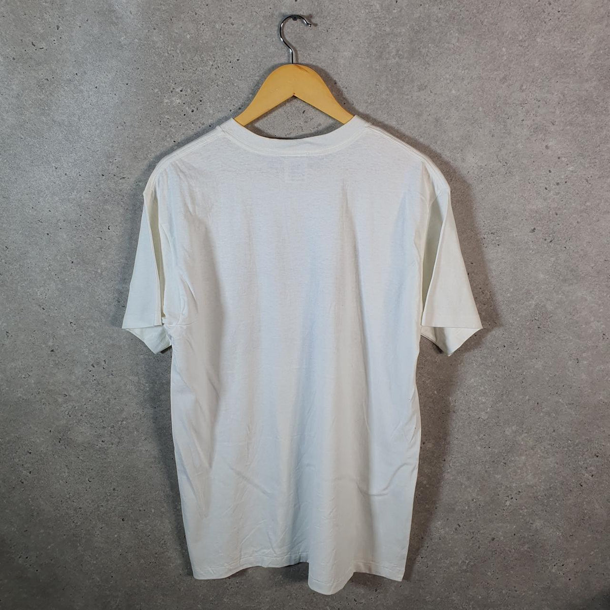 Vintage Anvil Navy RTC Graphic USA 1998 USA Single Stitch T Shirt Men’s Large White C9465
